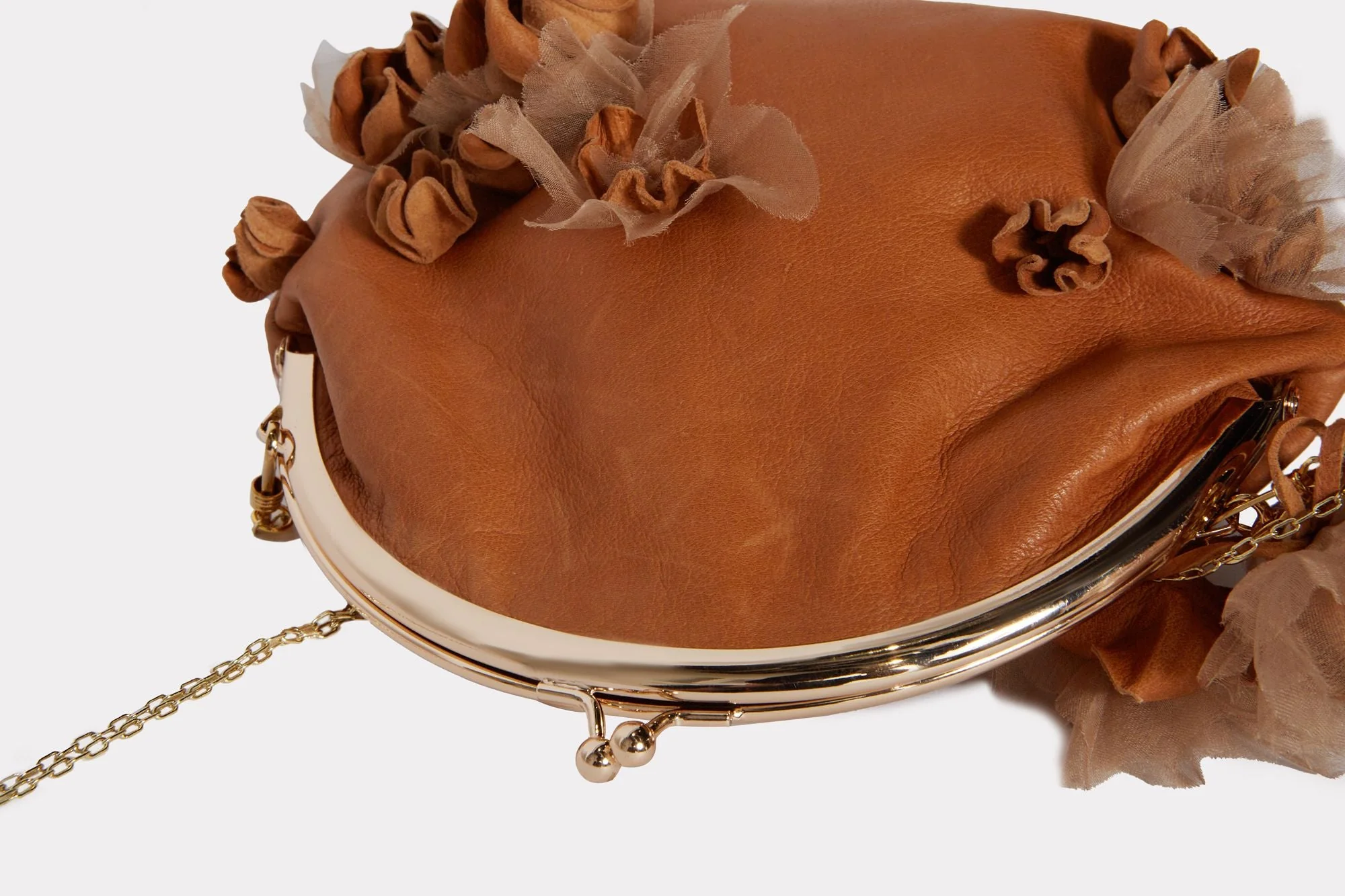 TAN FLORAL PURSE - Image 3