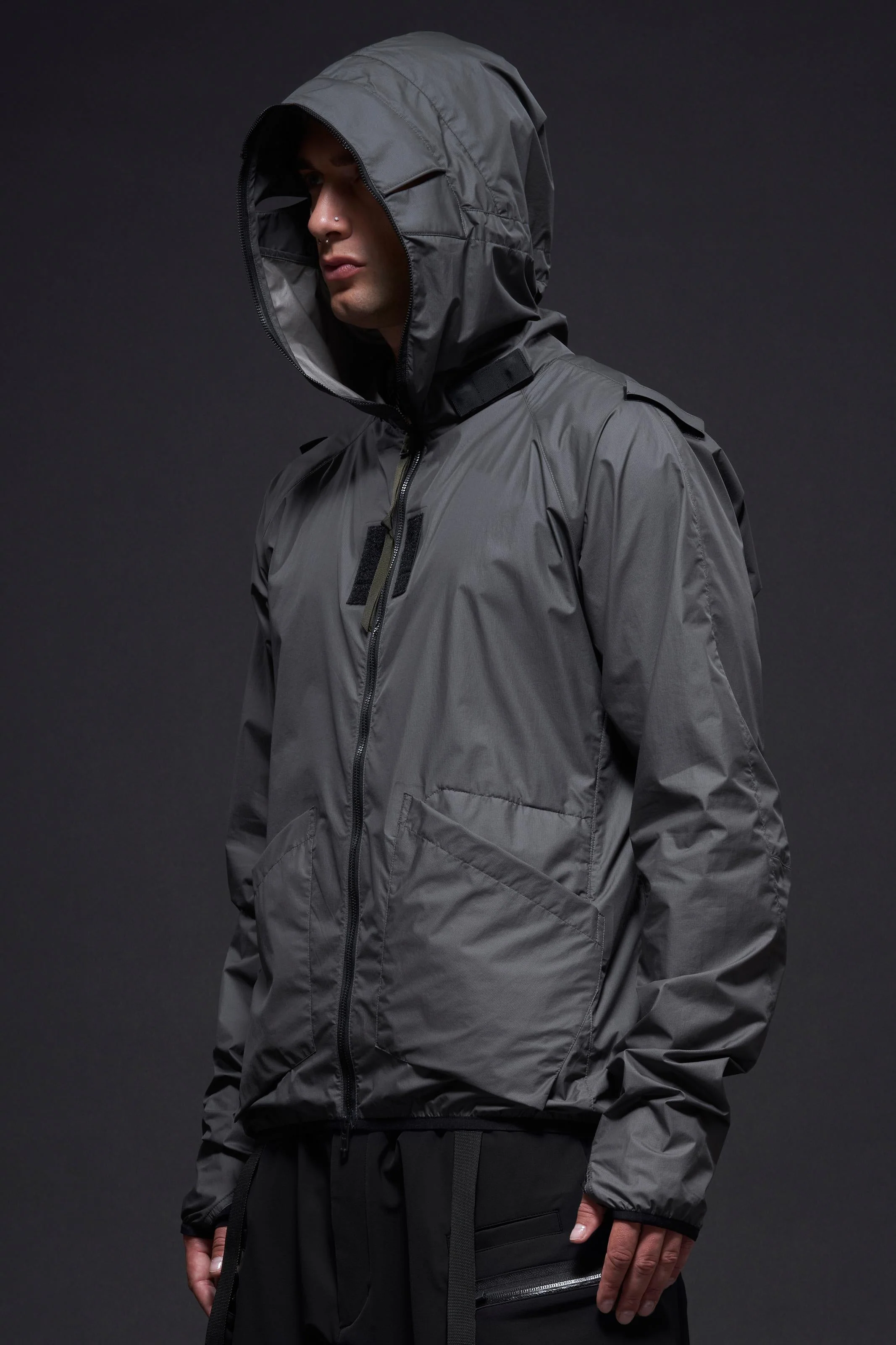 J118-WS Packable Windstopper® Active Shell™ Jacket -Grey - Image 3