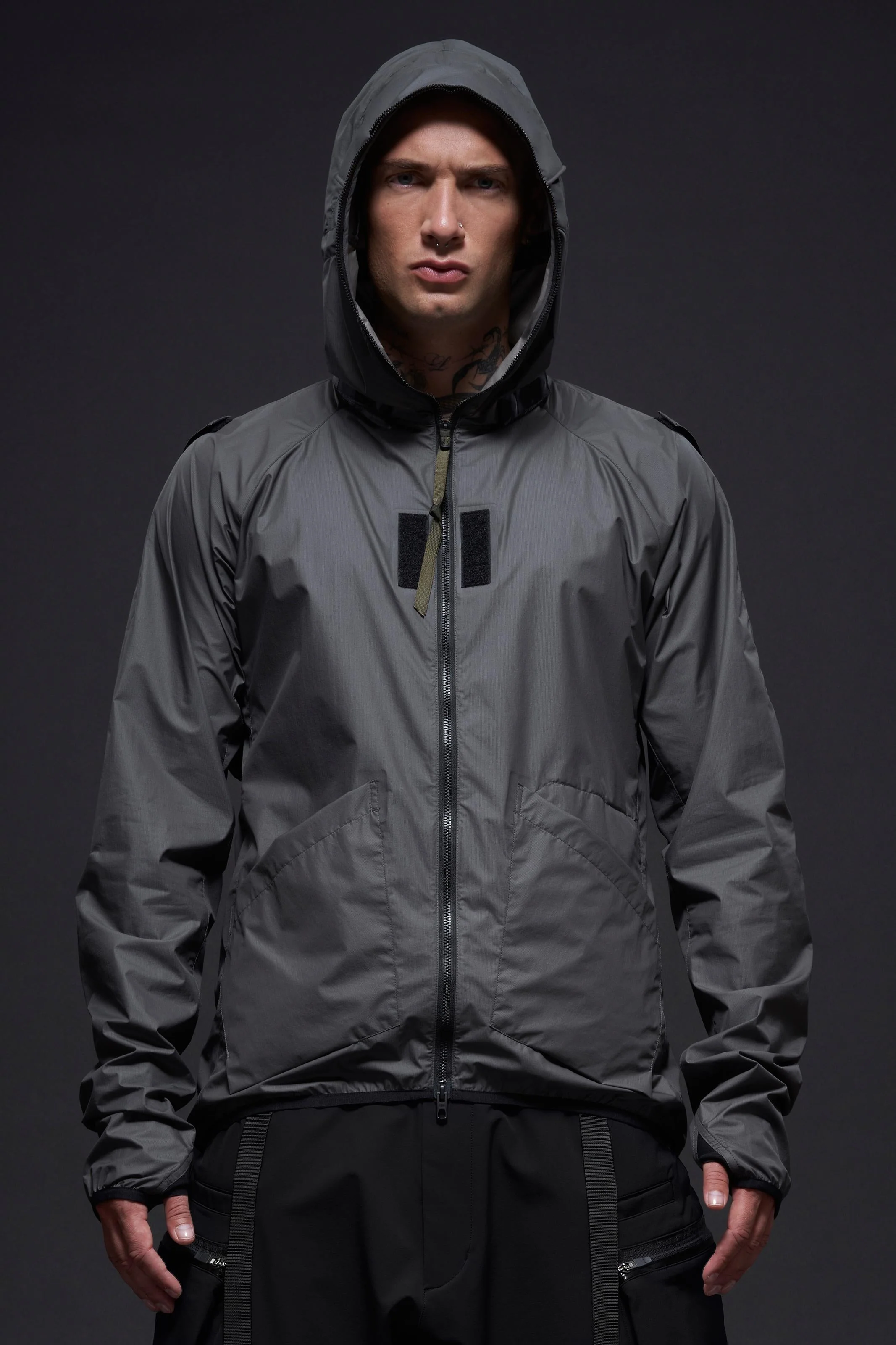 J118-WS Packable Windstopper® Active Shell™ Jacket -Grey - Image 4