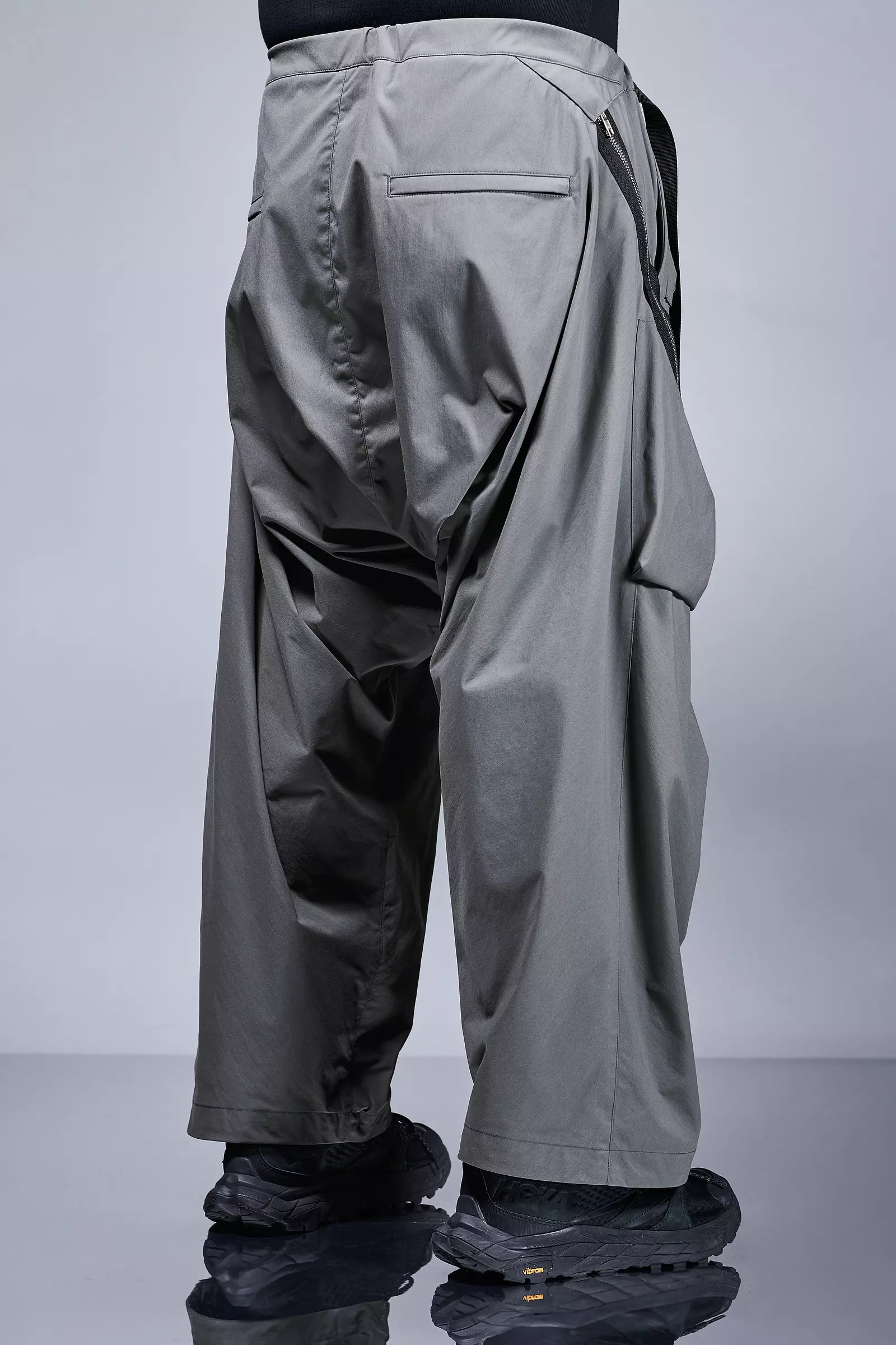 P30AL-E Encapsulated Nylon Ultrawide Drawcord Cargo Trouser - Grey - Image 7