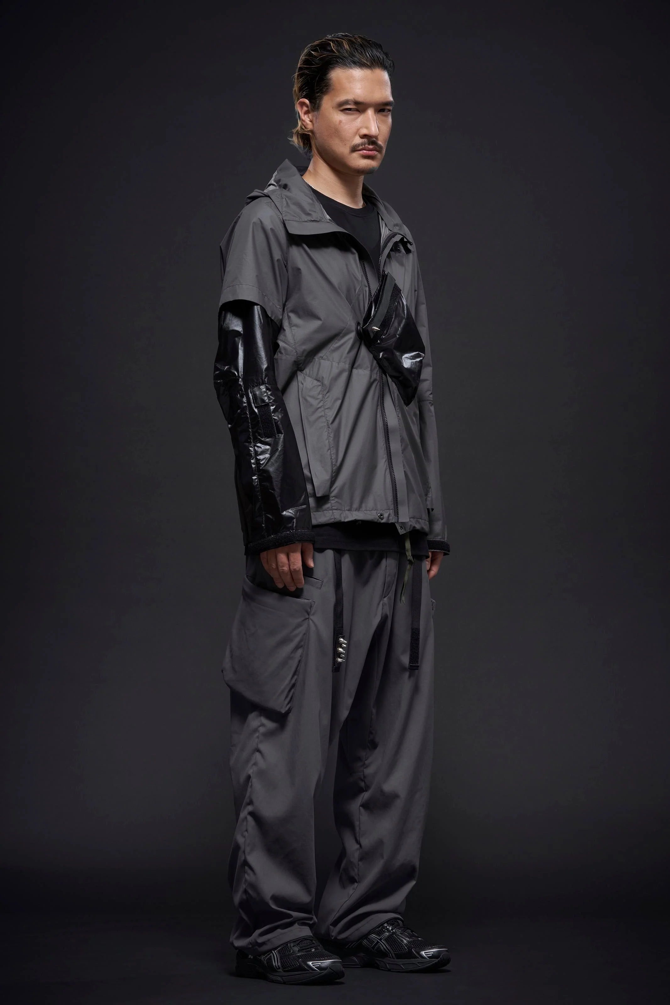 P55-M Nylon Stretch Cargo Trouser - Blaugrau - Image 29