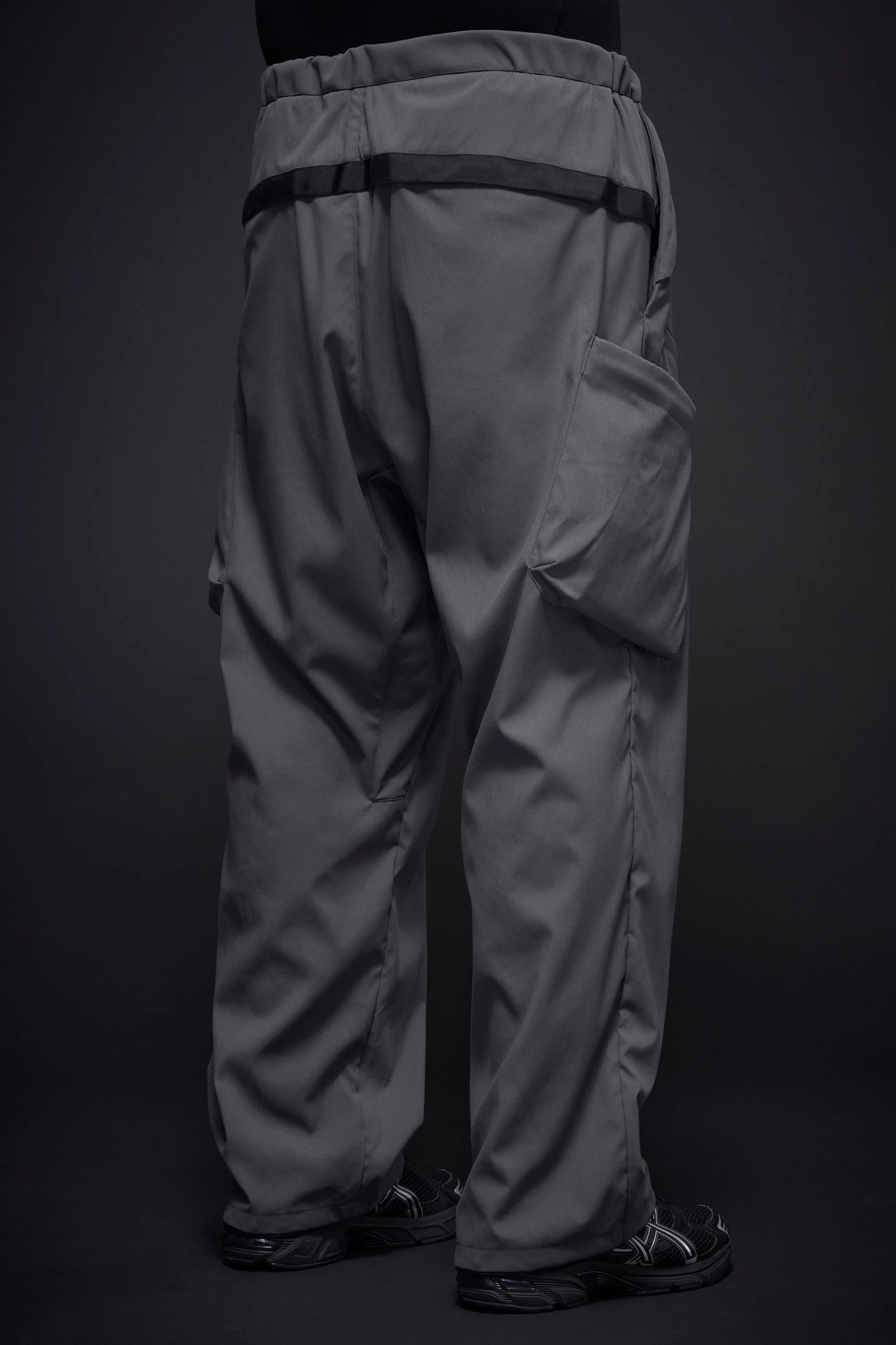 P55-M Nylon Stretch Cargo Trouser - Blaugrau - Image 3