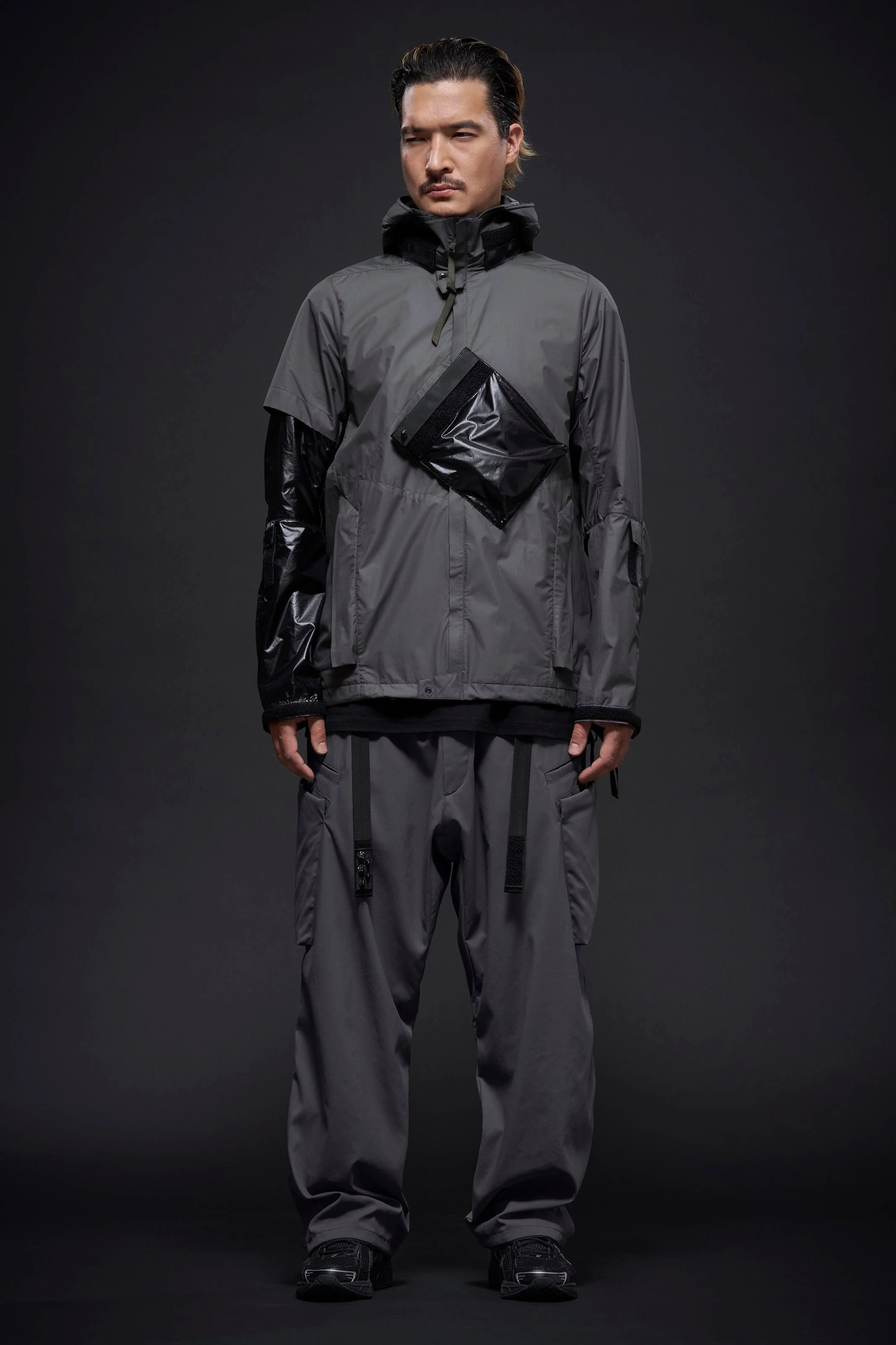 P55-M Nylon Stretch Cargo Trouser - Blaugrau - Image 32