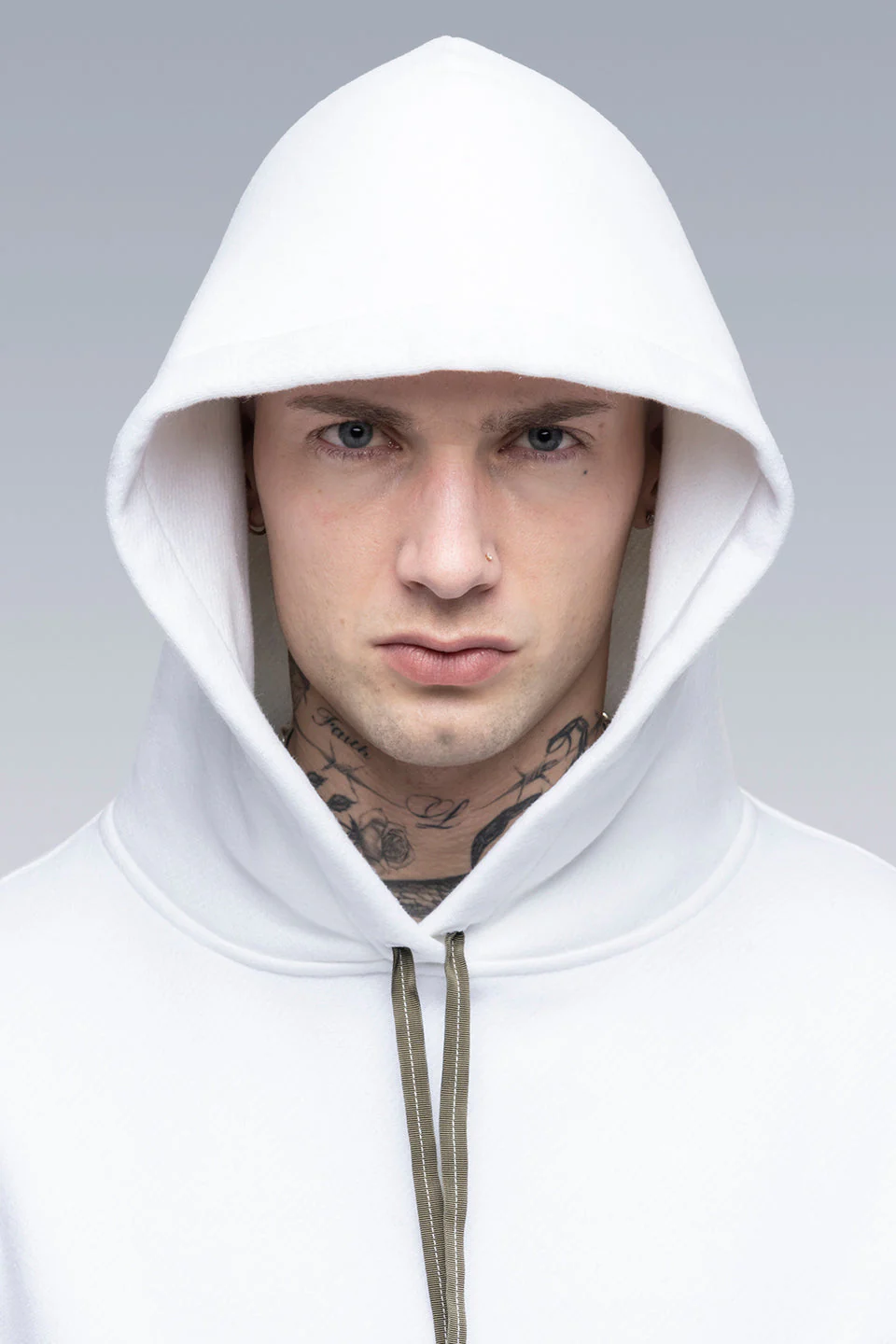 S34-PR Organic Cotton Hooded Sweatshirt - White - Image 5