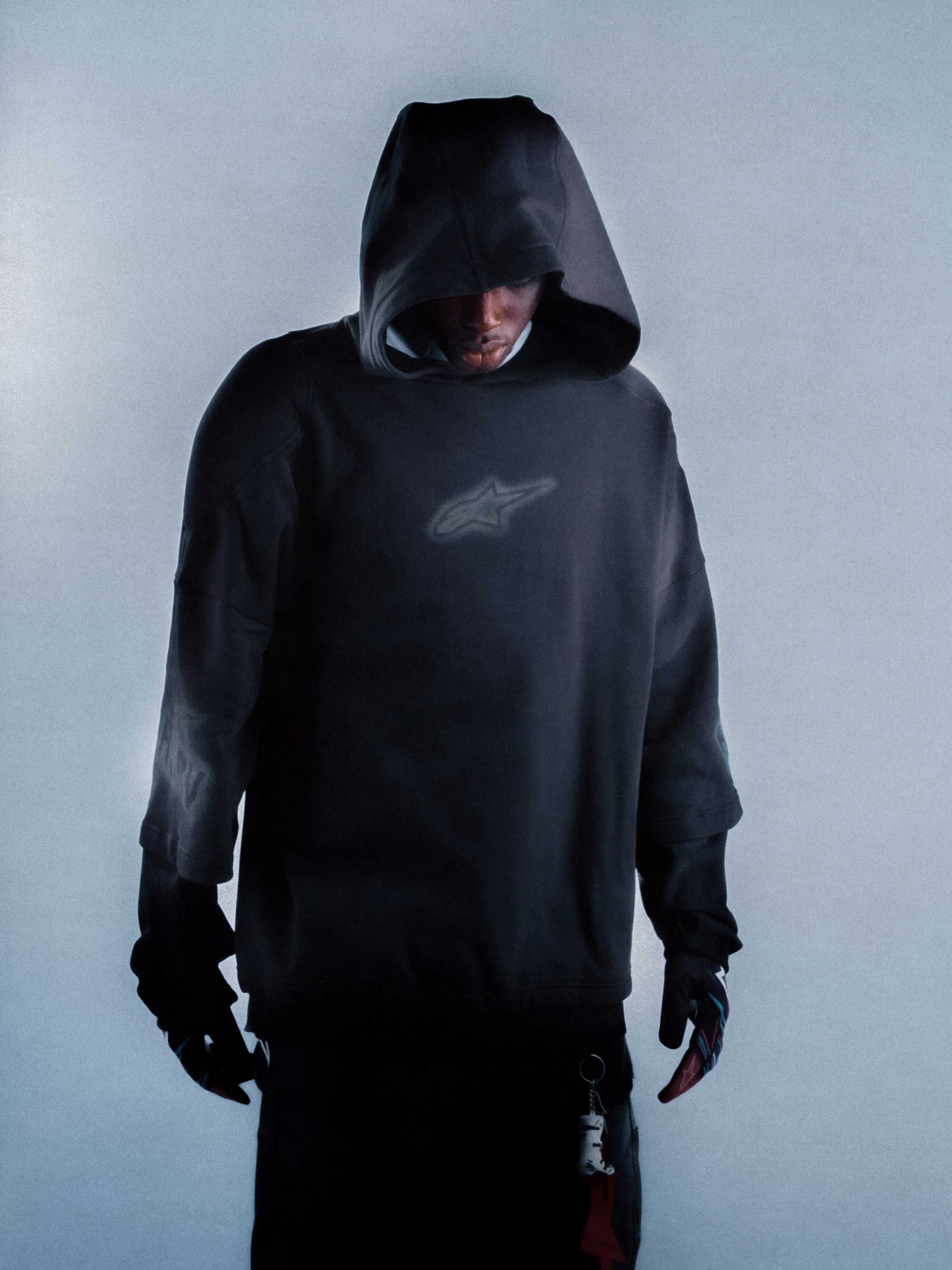 DISCHARGED HOODIE BLACK - Image 4