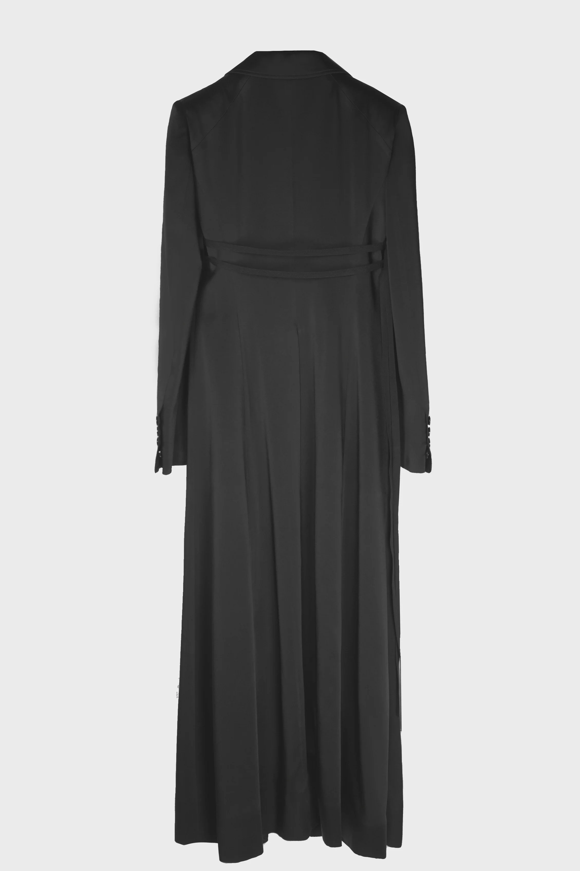 ABKE X-LONG OPEN FRONT FITTED COAT BLACK - Image 3