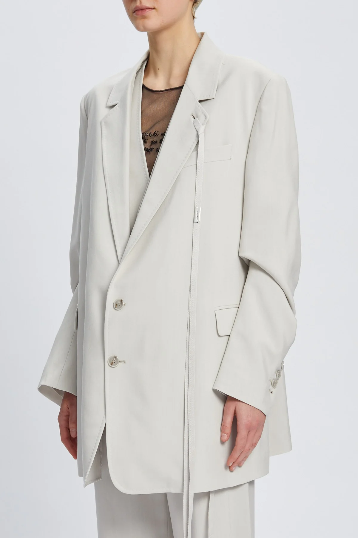 AGNES HIGH COMFORT TAILORED JACKET PEARL - Image 4