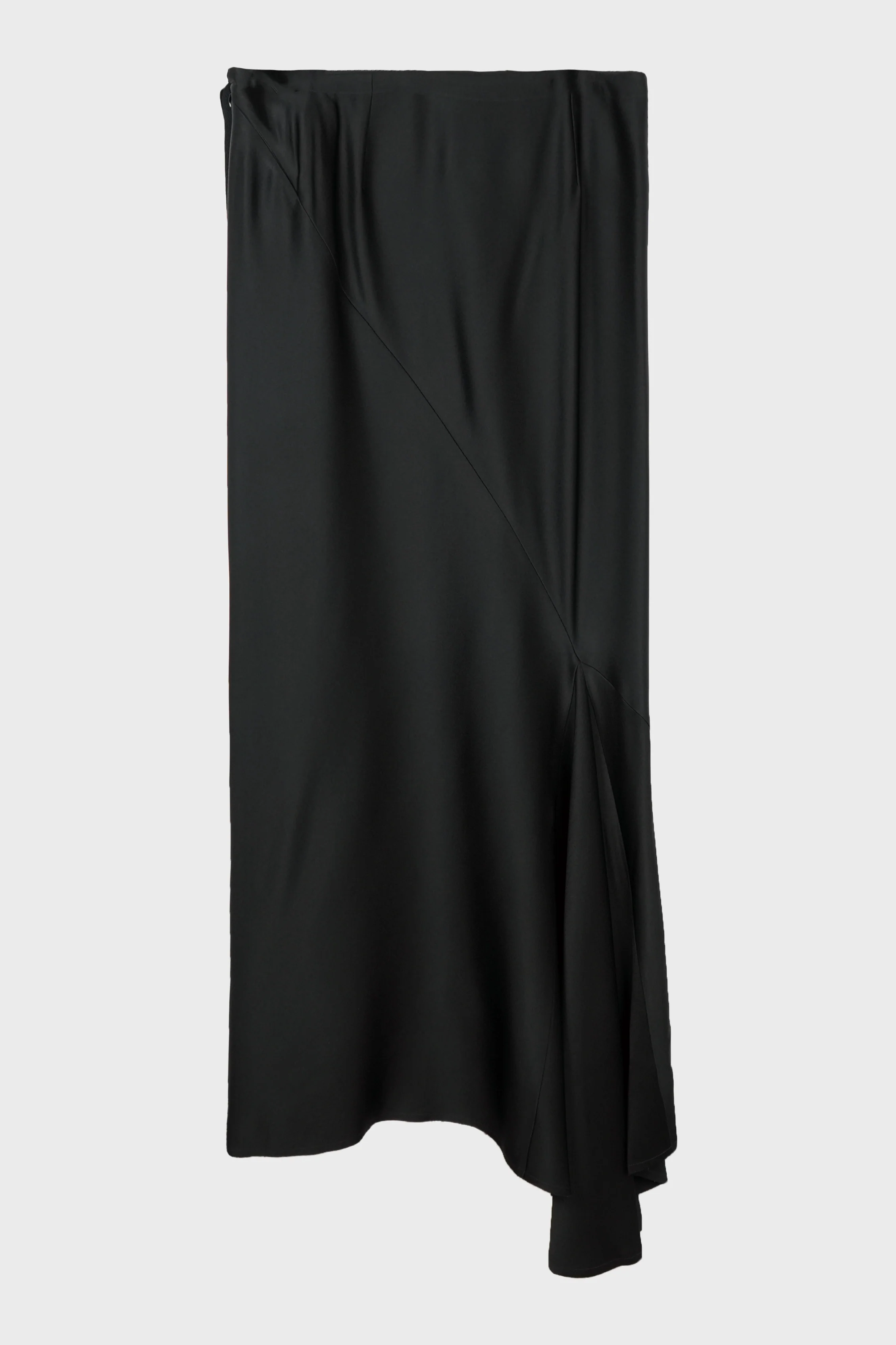 EVELINE LONG BIAS SKIRT CADY SATIN BLACK - Image 3