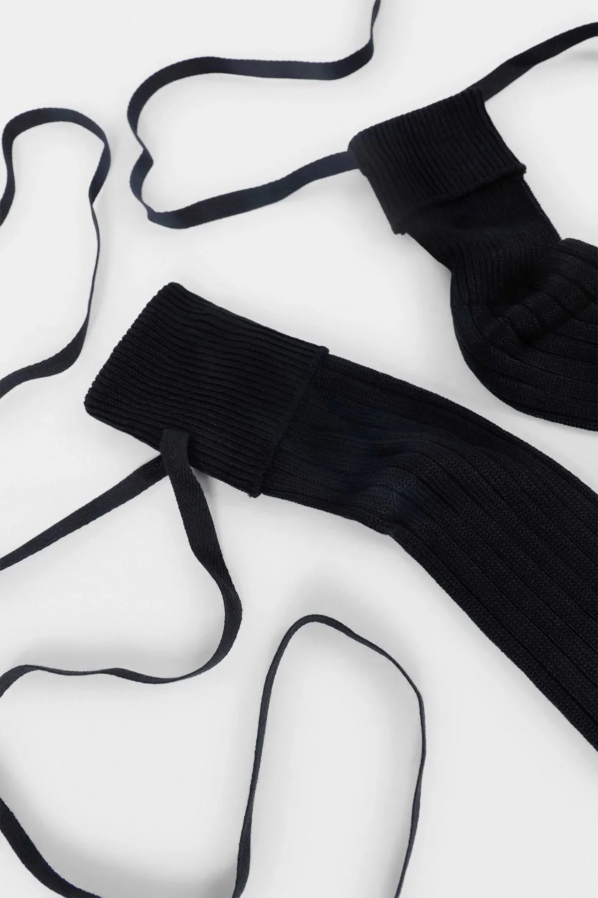 JOST KNEE-HIGH SOCKS WITH RIBBON DETAIL (PAIR) BLACK - Image 2