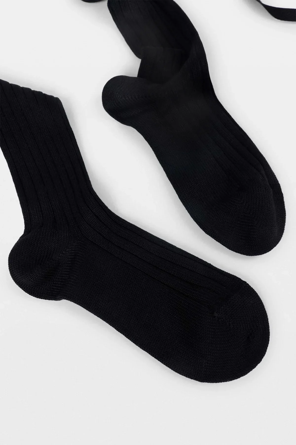 JOST KNEE-HIGH SOCKS WITH RIBBON DETAIL (PAIR) BLACK - Image 3