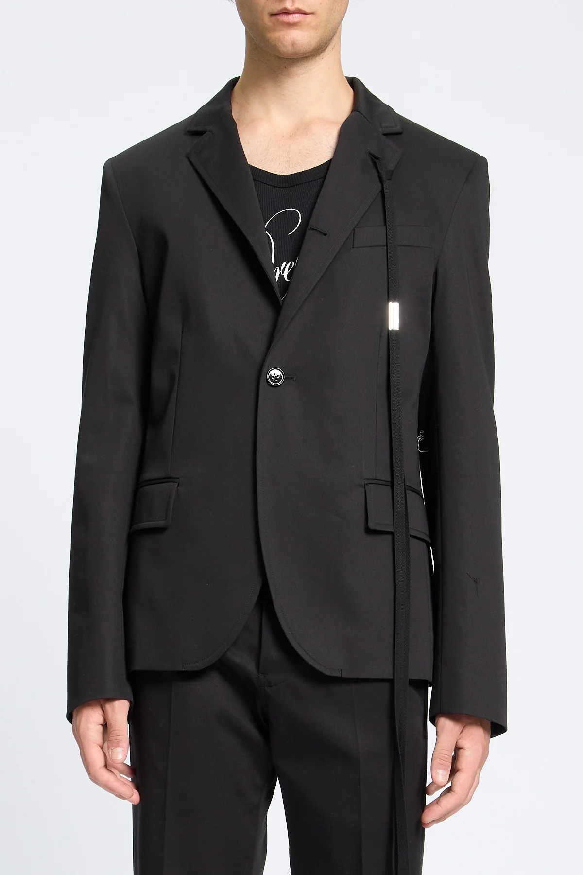 LUCIUS SLIM FIT DECONSTRUCTED JACKET BLACK - Image 2