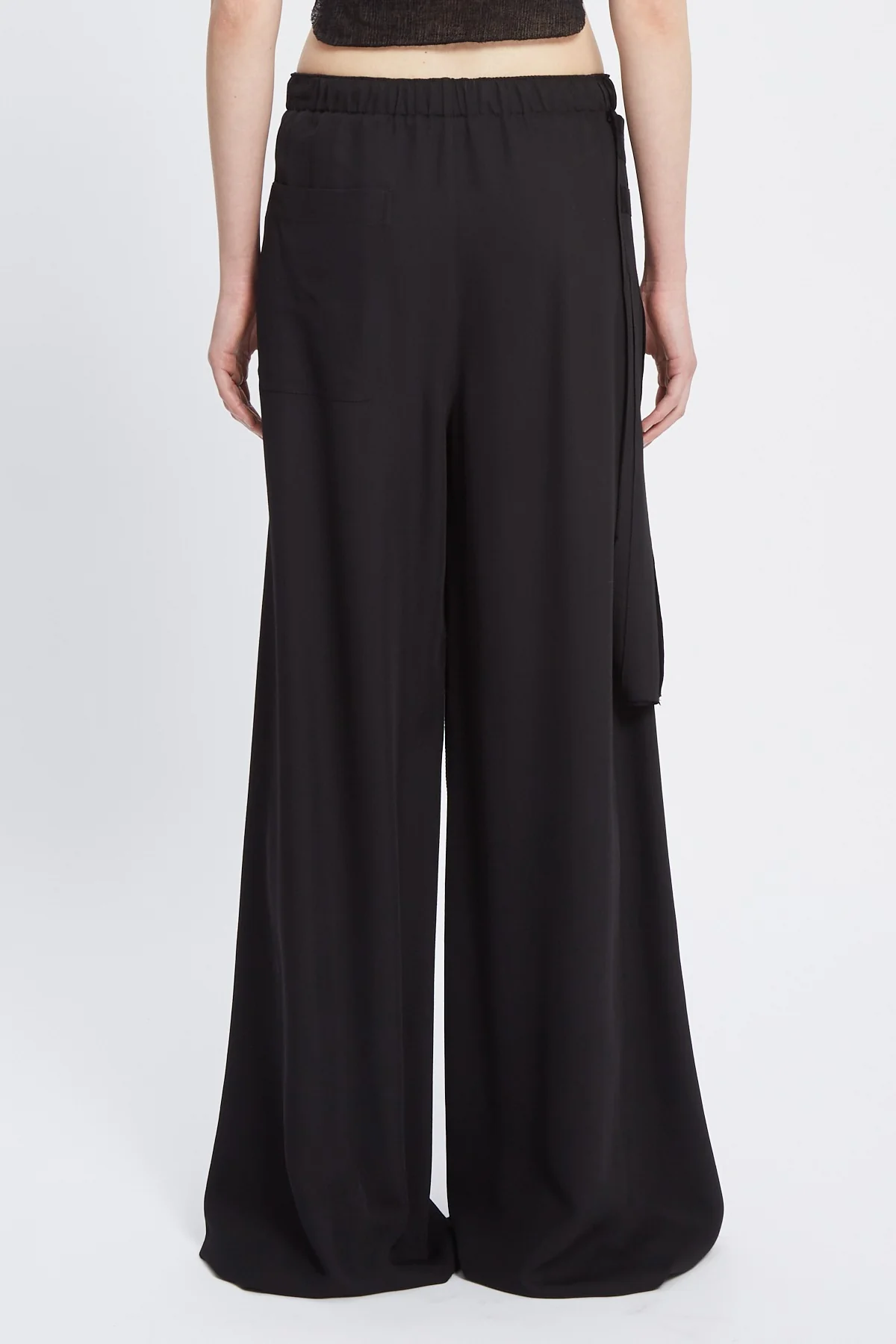 MARKE COMFORT LOUNGE PANTS WITH BELTED APRON BLACK - Image 5
