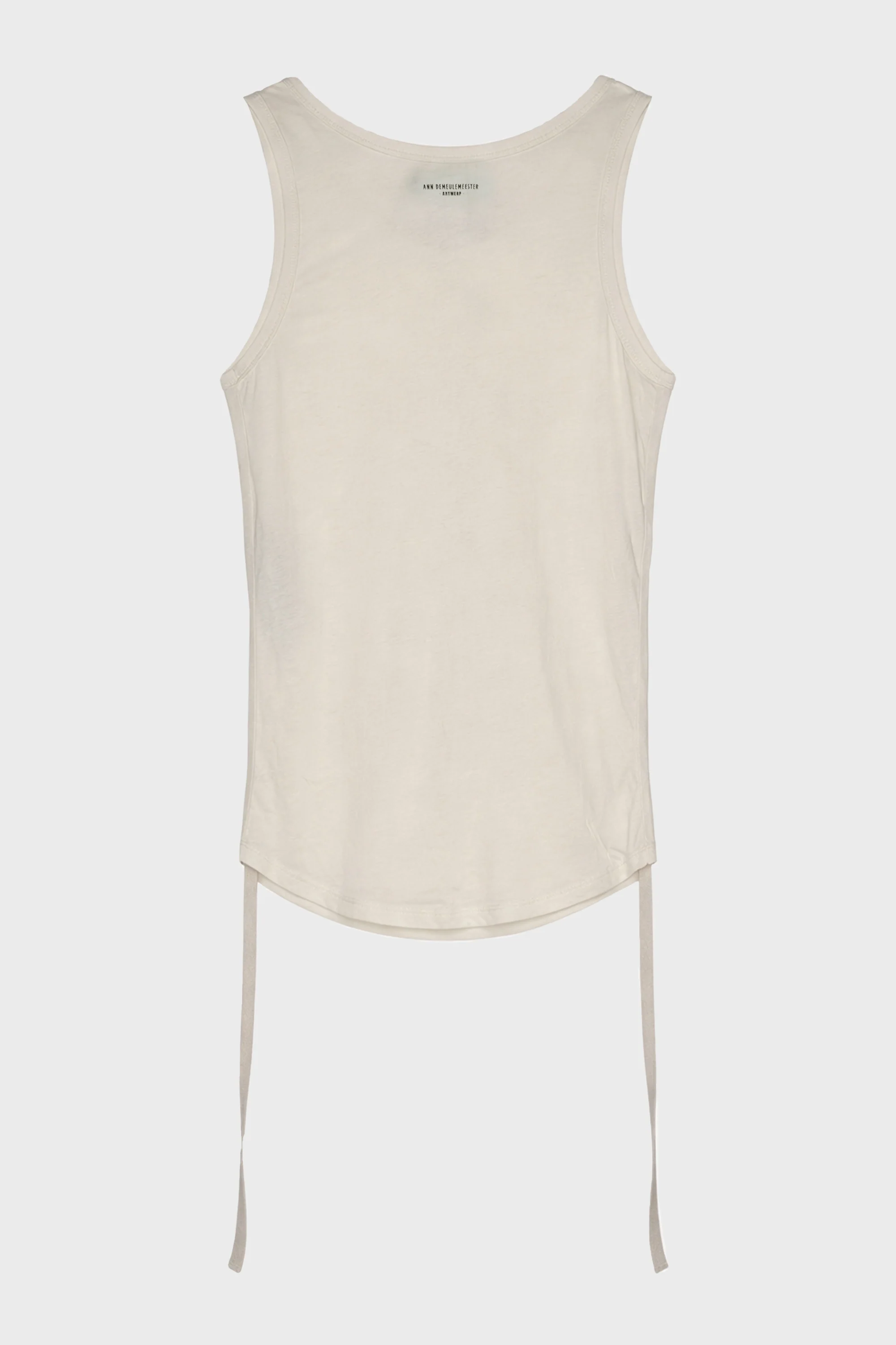 MEXI WRINKLED CROPPED TANK TOP WITH "WILDFLOWER" PRINT IVORY - Image 3