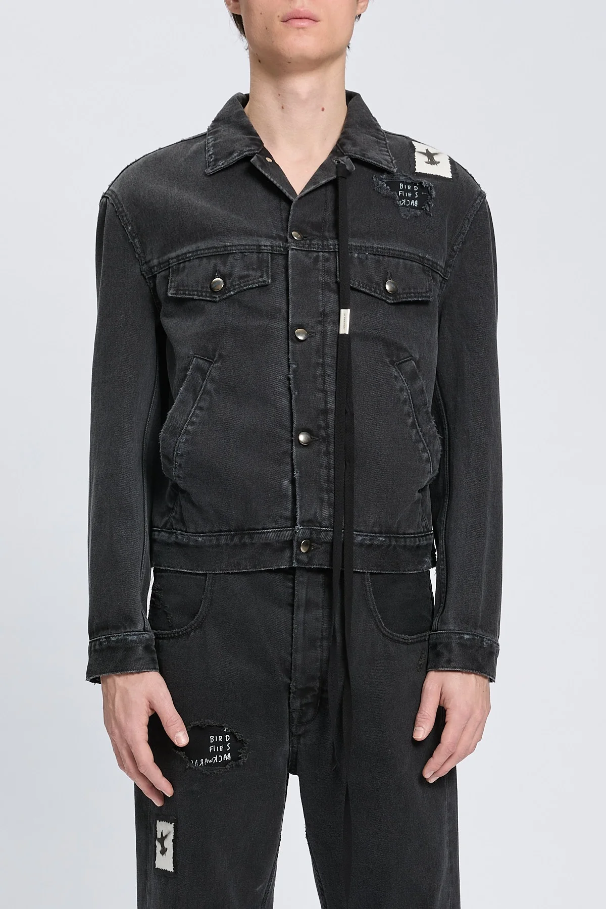 RAF 5-POCKETS STANDARD BLOUSON WITH PRINTED PATCHES FADED GREY - Image 2