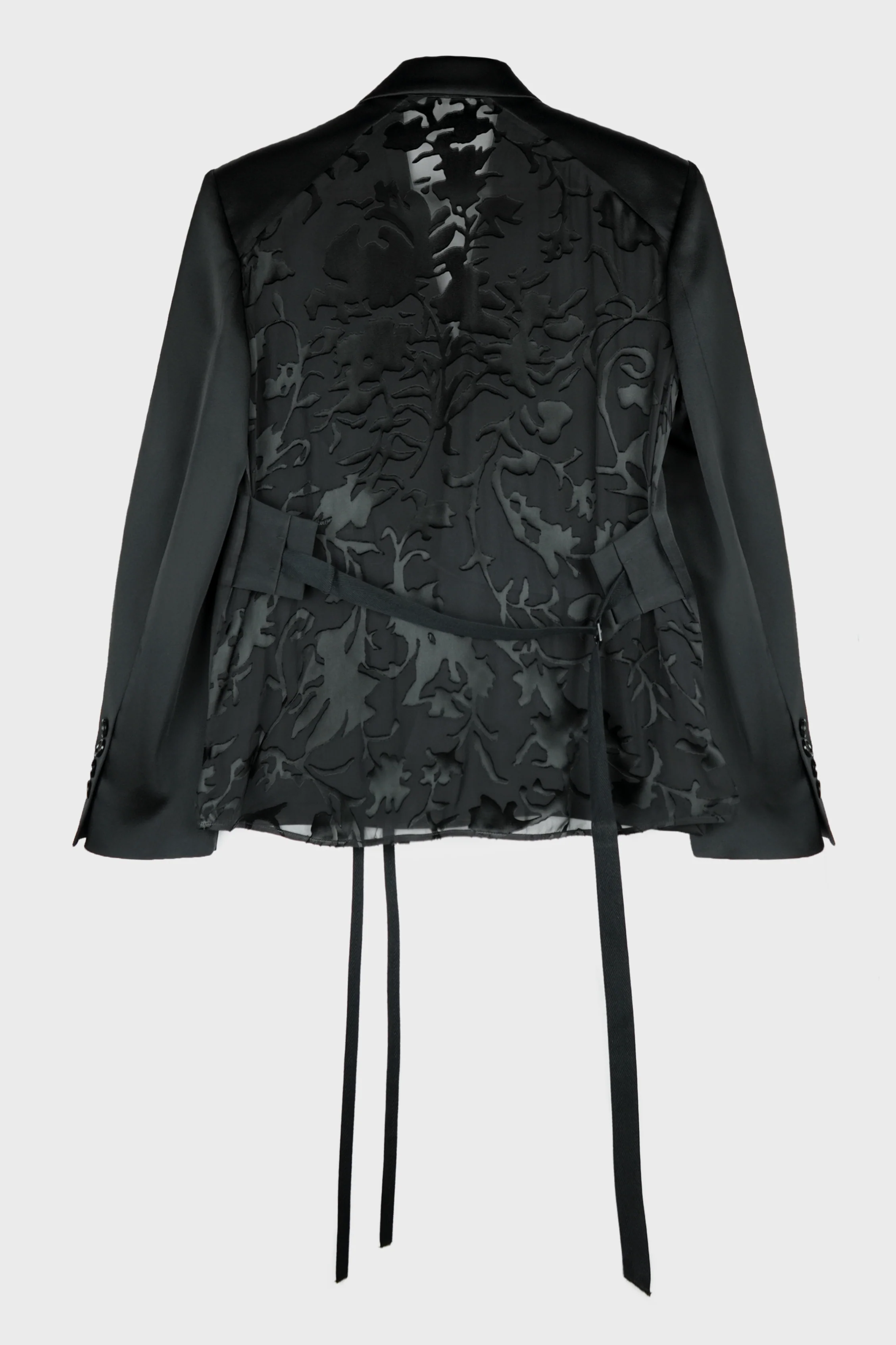 SUSA COMFORT TAILORED JACKET W/ DEVORE' RAMAGE SATIN CONTRAST - Image 3