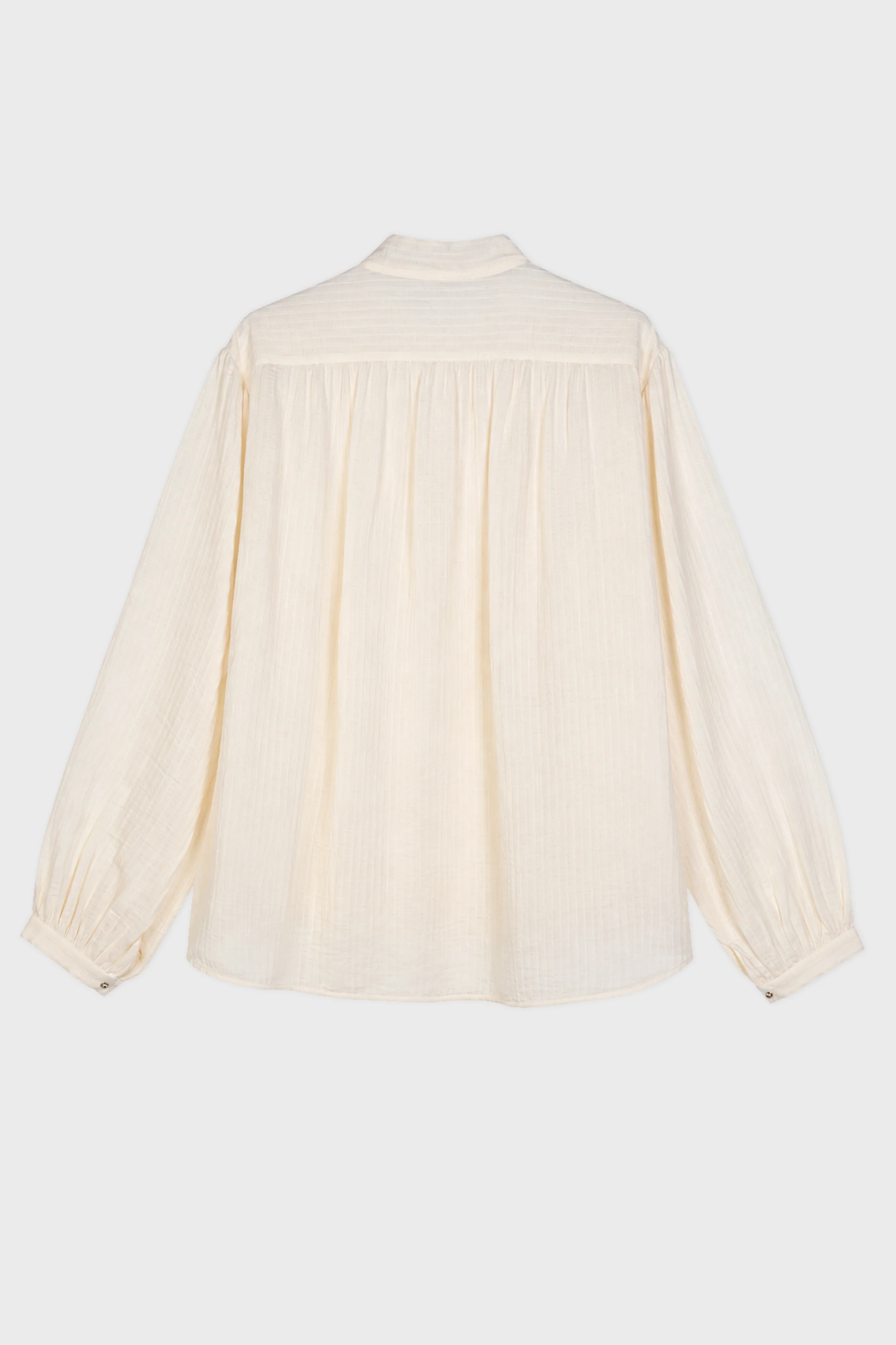 THORALD HIGH COMFORT CROPPED SERAFINO TOP CHALK - Image 3