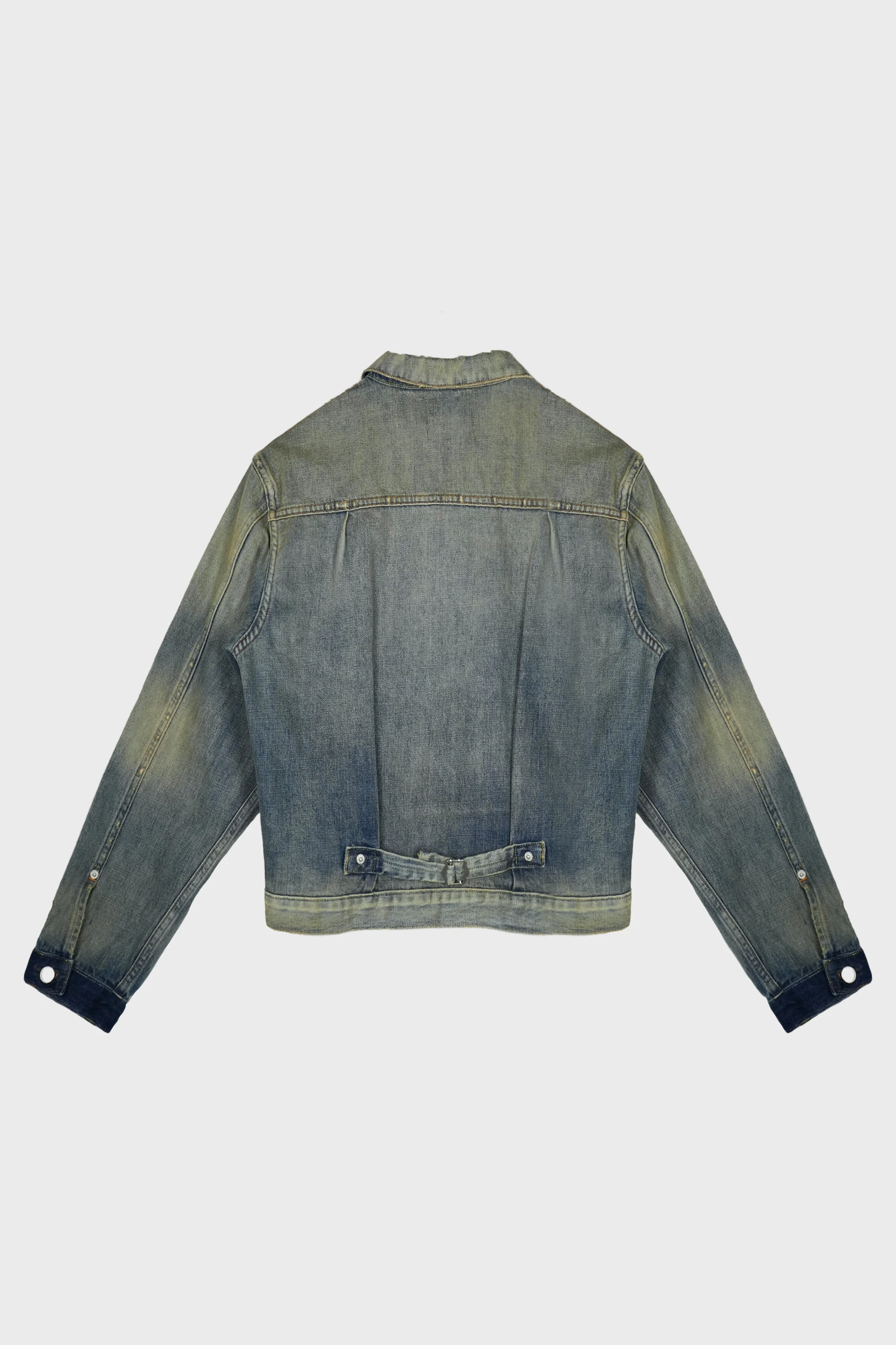 APPLIQUED DISTRESSED PANELLED DENIM JACKET - Image 2