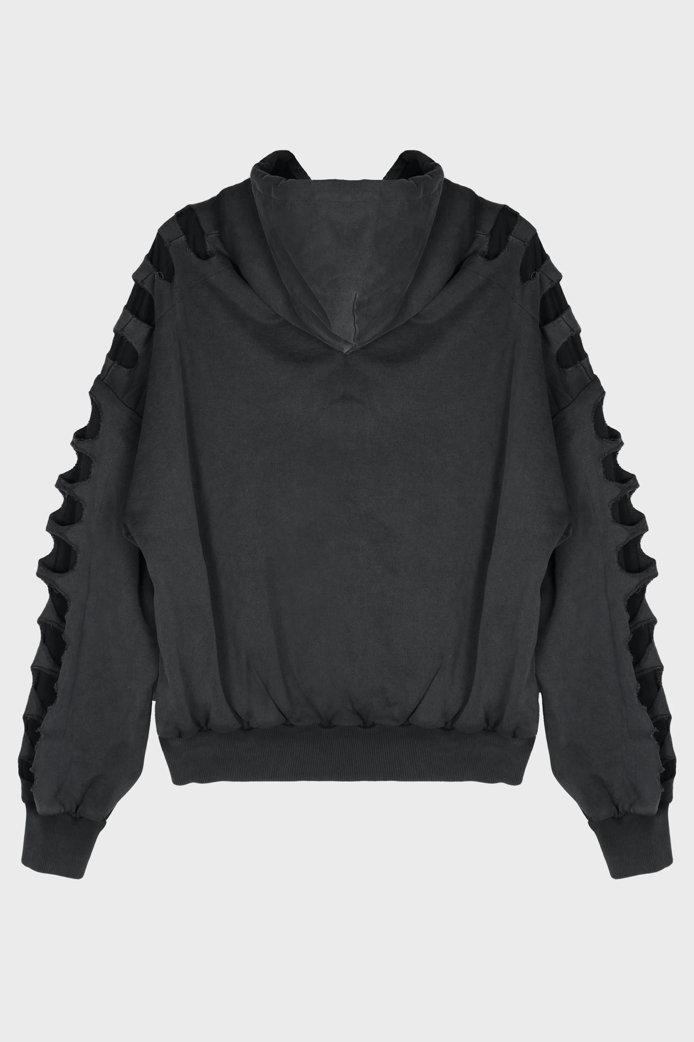 SHOULDERLESS HOODIE CUT AV-LOGO BLACK - Image 3