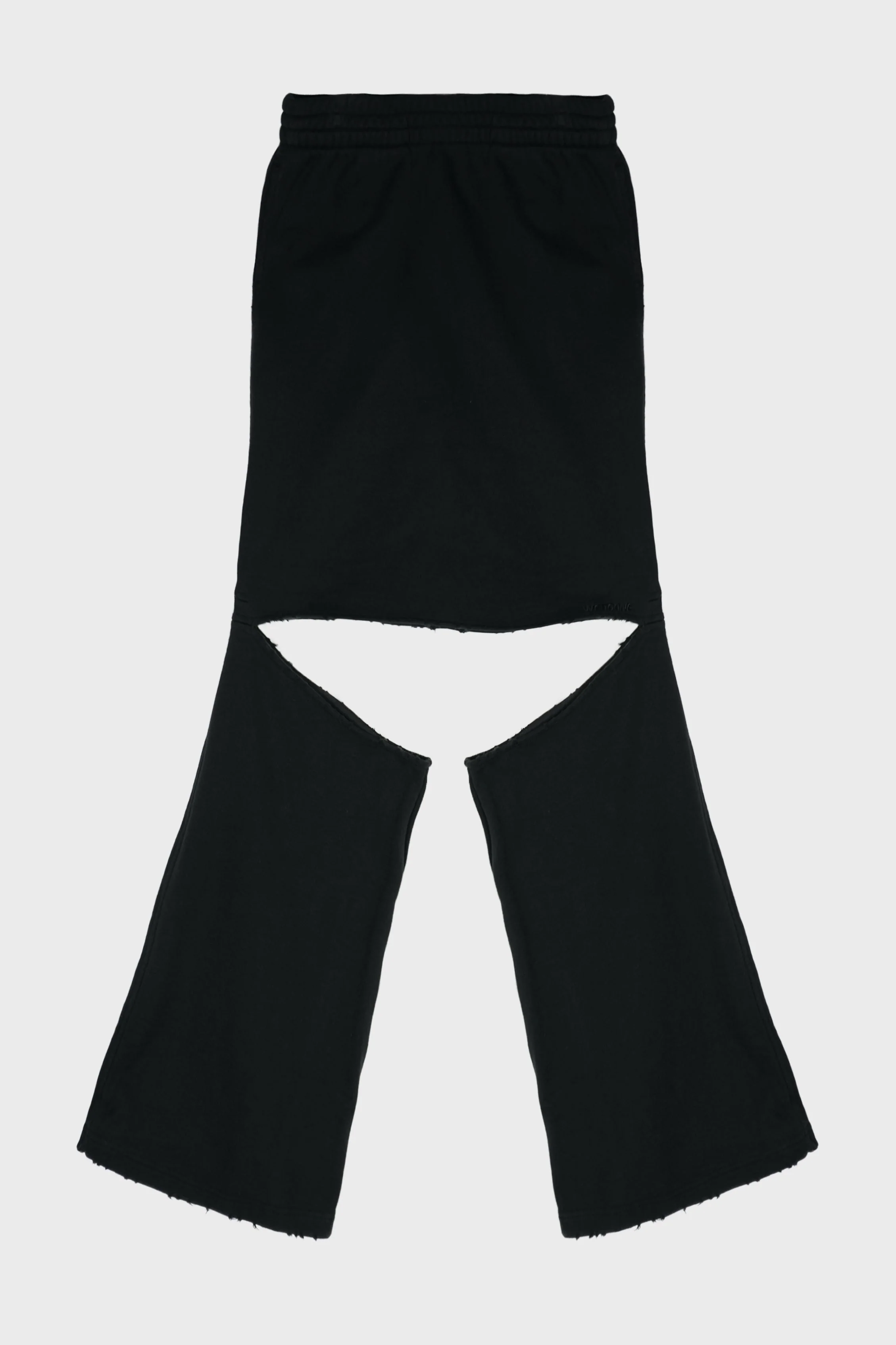BLACK WOMENS JERSEY SKIRT JOGGER - Image 2
