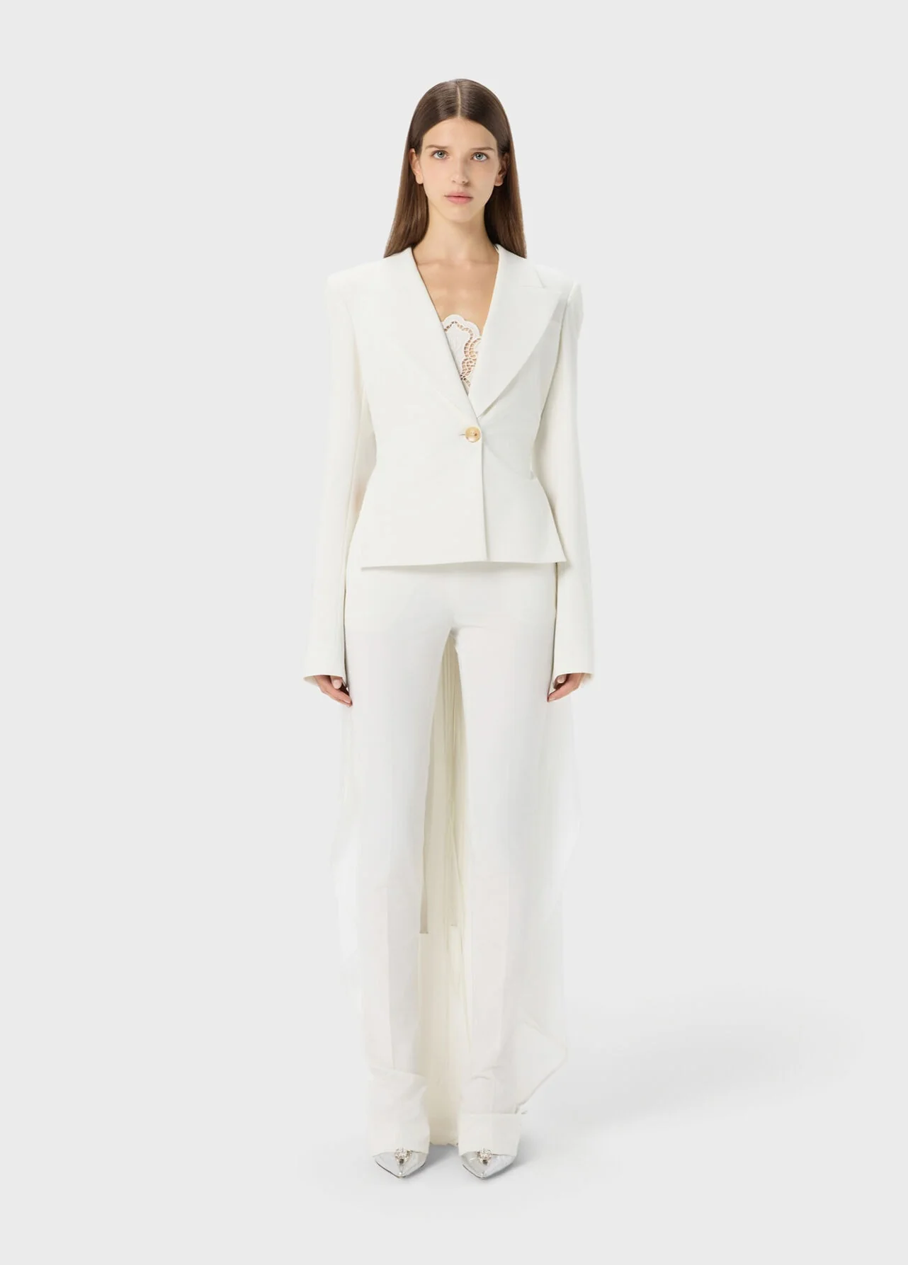 COMPACT TAILO JACKET WHITE PEARL - Image 2
