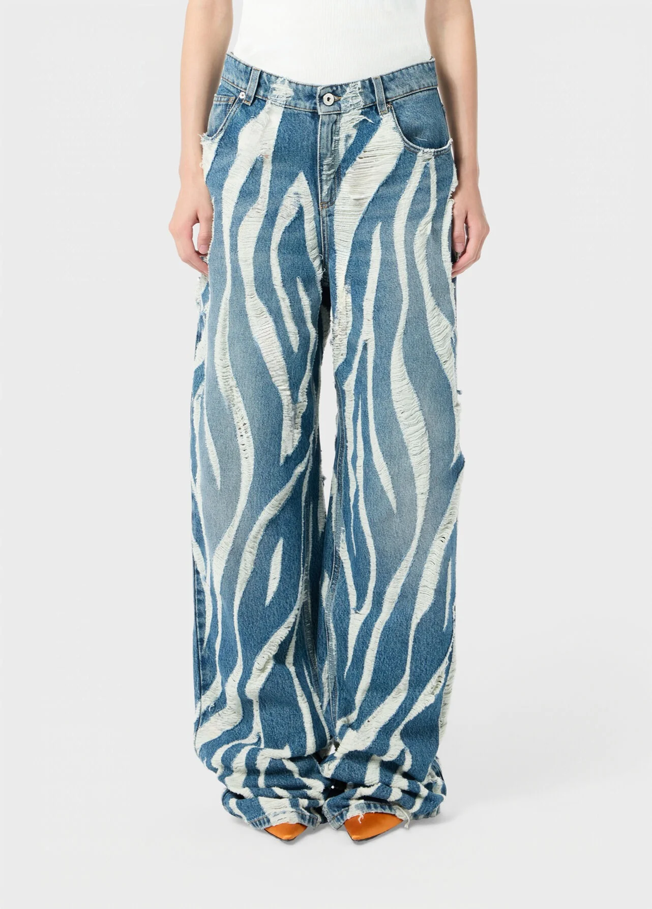 DENIM ZEBRA PANT ICE BLU - Image 2