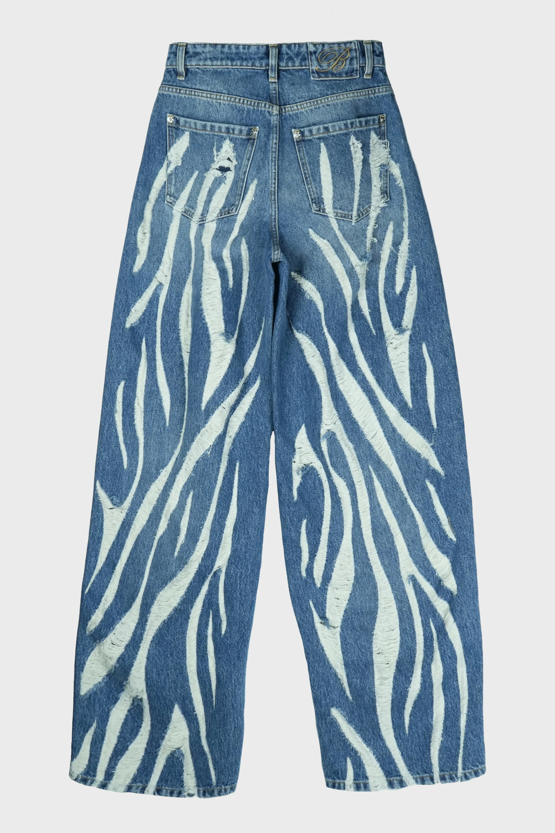 DENIM ZEBRA PANT ICE BLU - Image 3