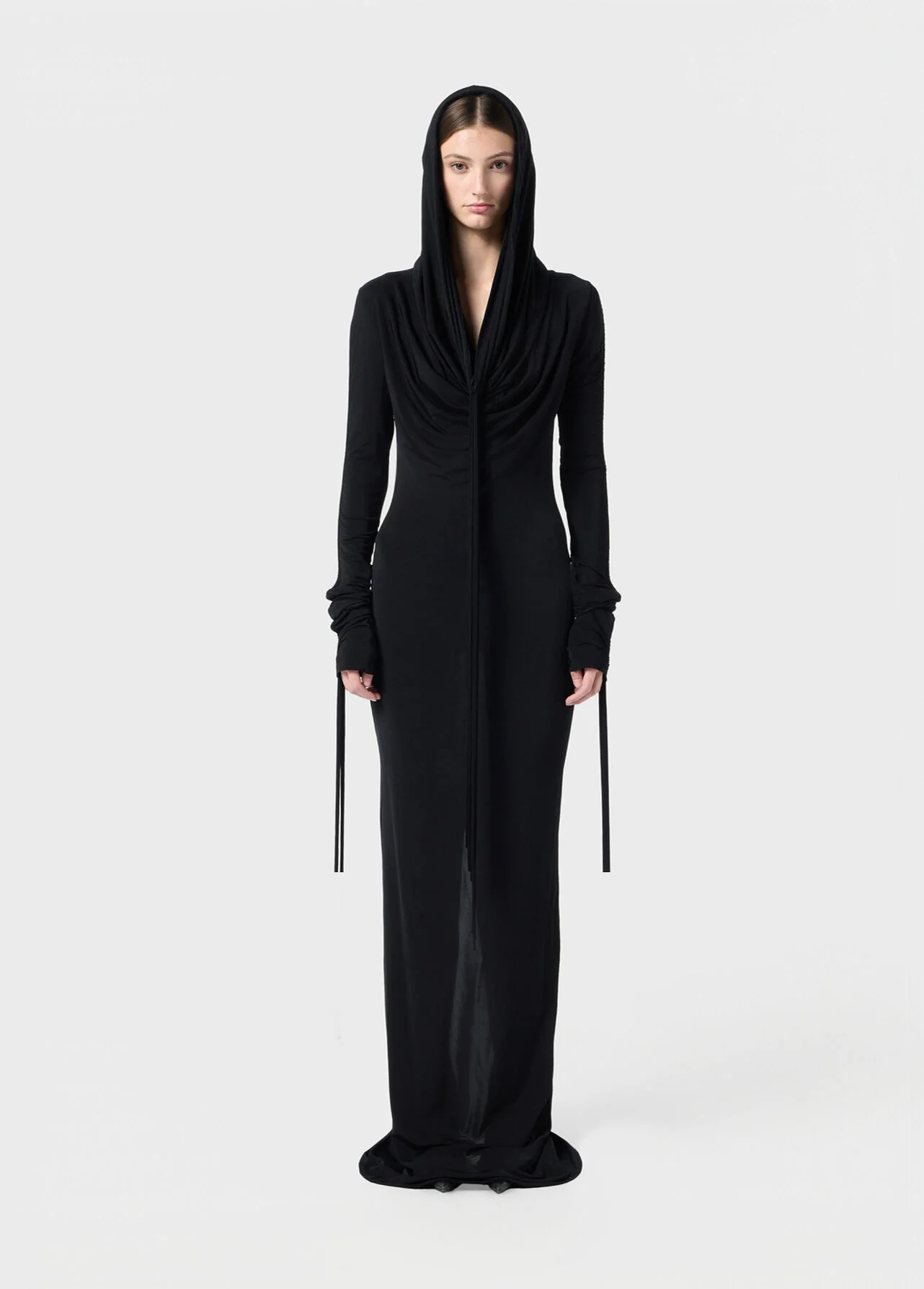 FLUID JERSEY DRESS BLACK - Image 2