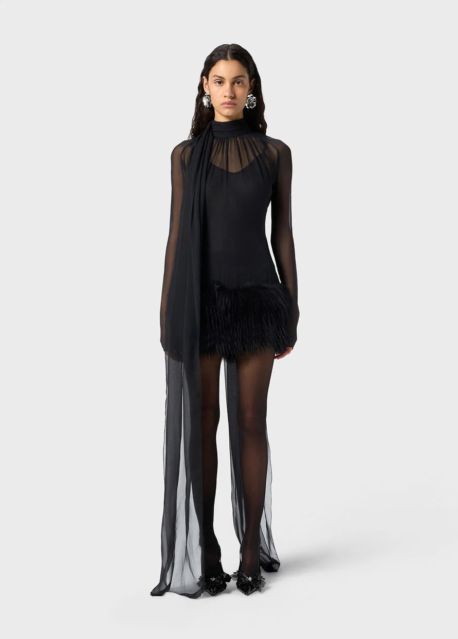 GEORG DRESS W/FUR - Image 2