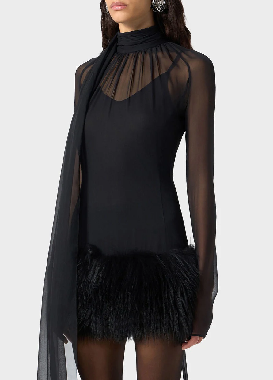 GEORG DRESS W/FUR - Image 5