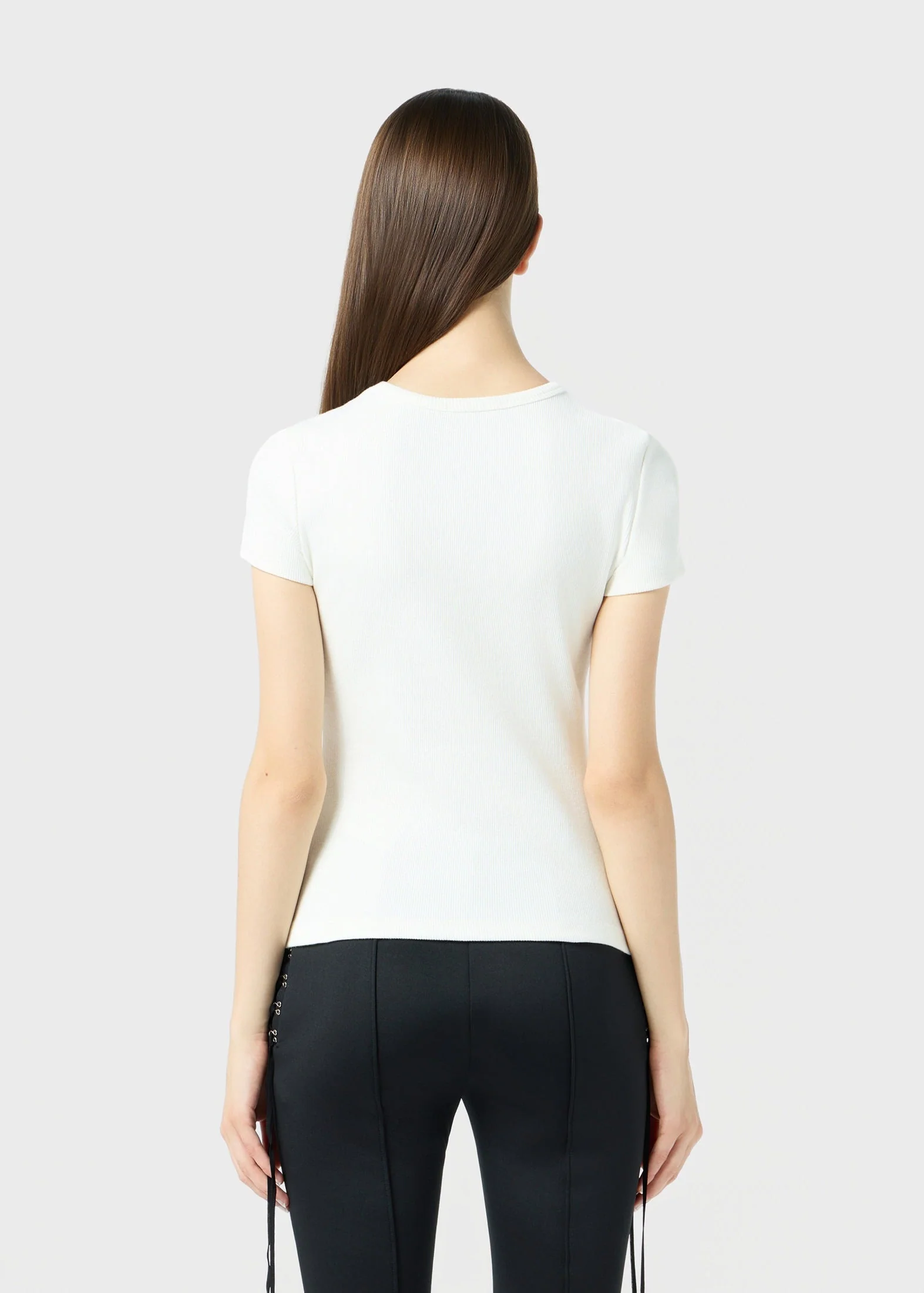 JERSEY T-SHIRT NATURAL WHITE/BLACK - Image 4