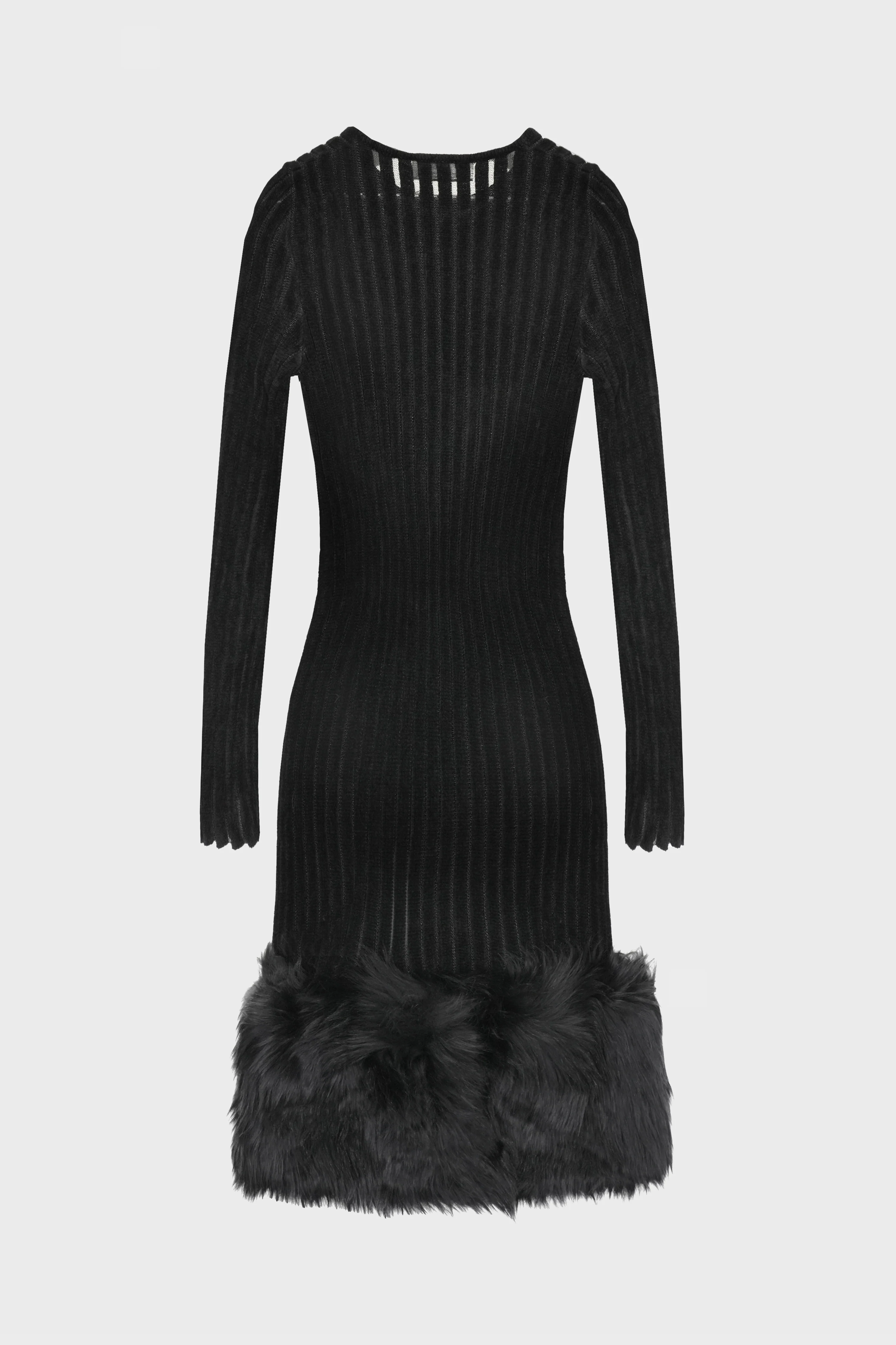 MIDI KNIT DRESS+FUR - Image 3