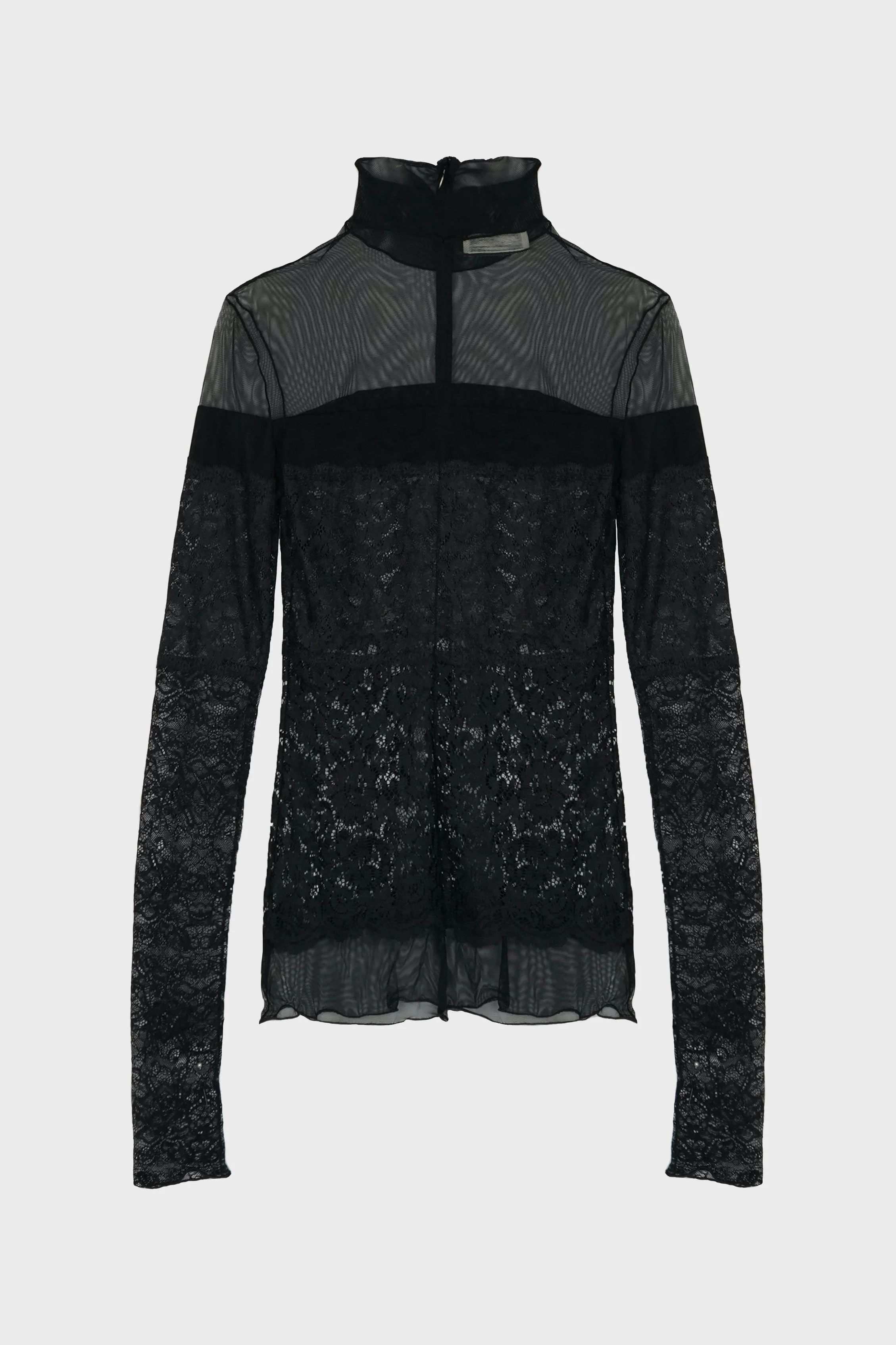 TULLE BLOUSE WITH SCALLOPED LACE - Image 3