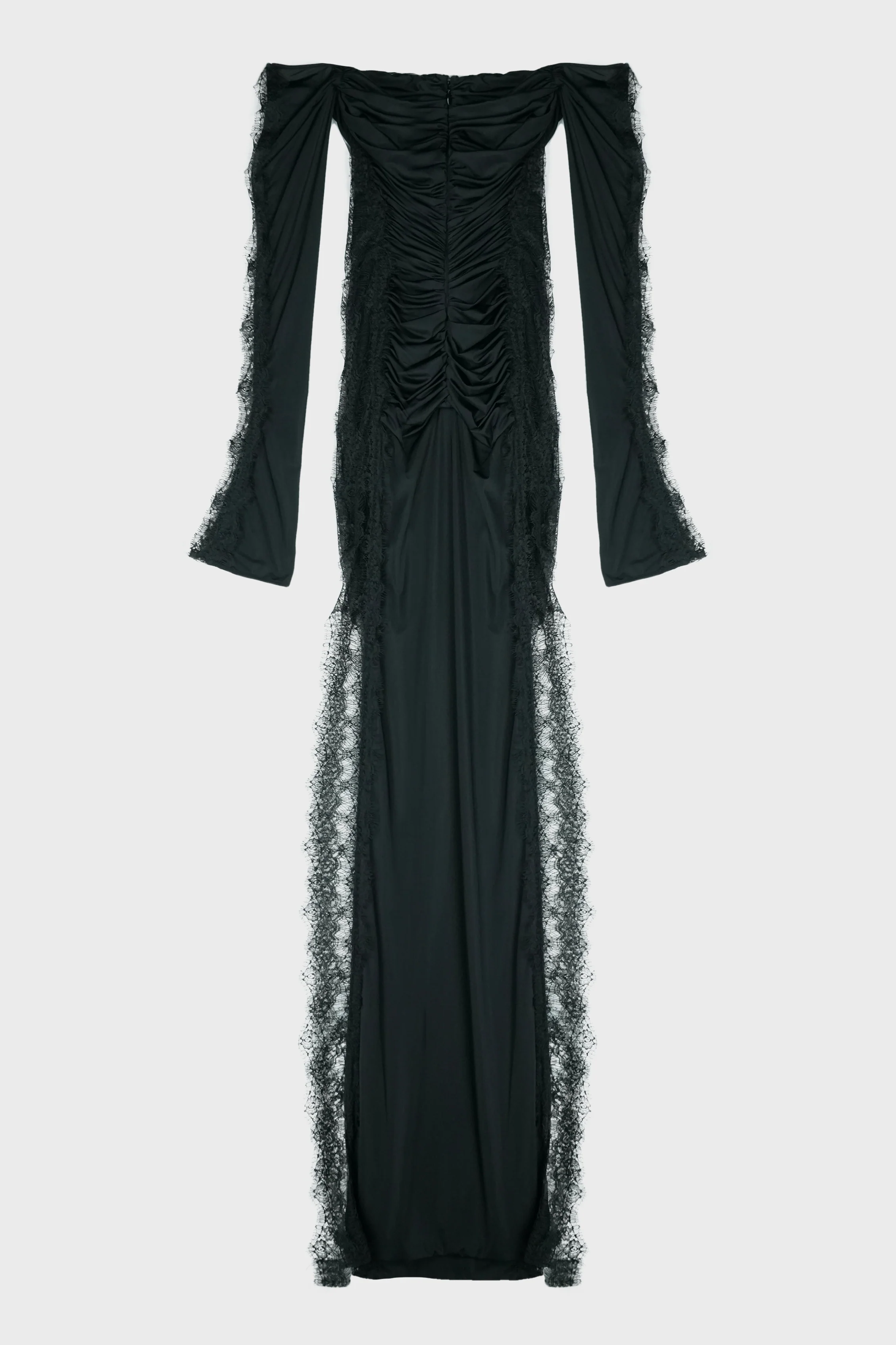 OFFSHOULDER DRESS W/LACE BLACK - Image 2