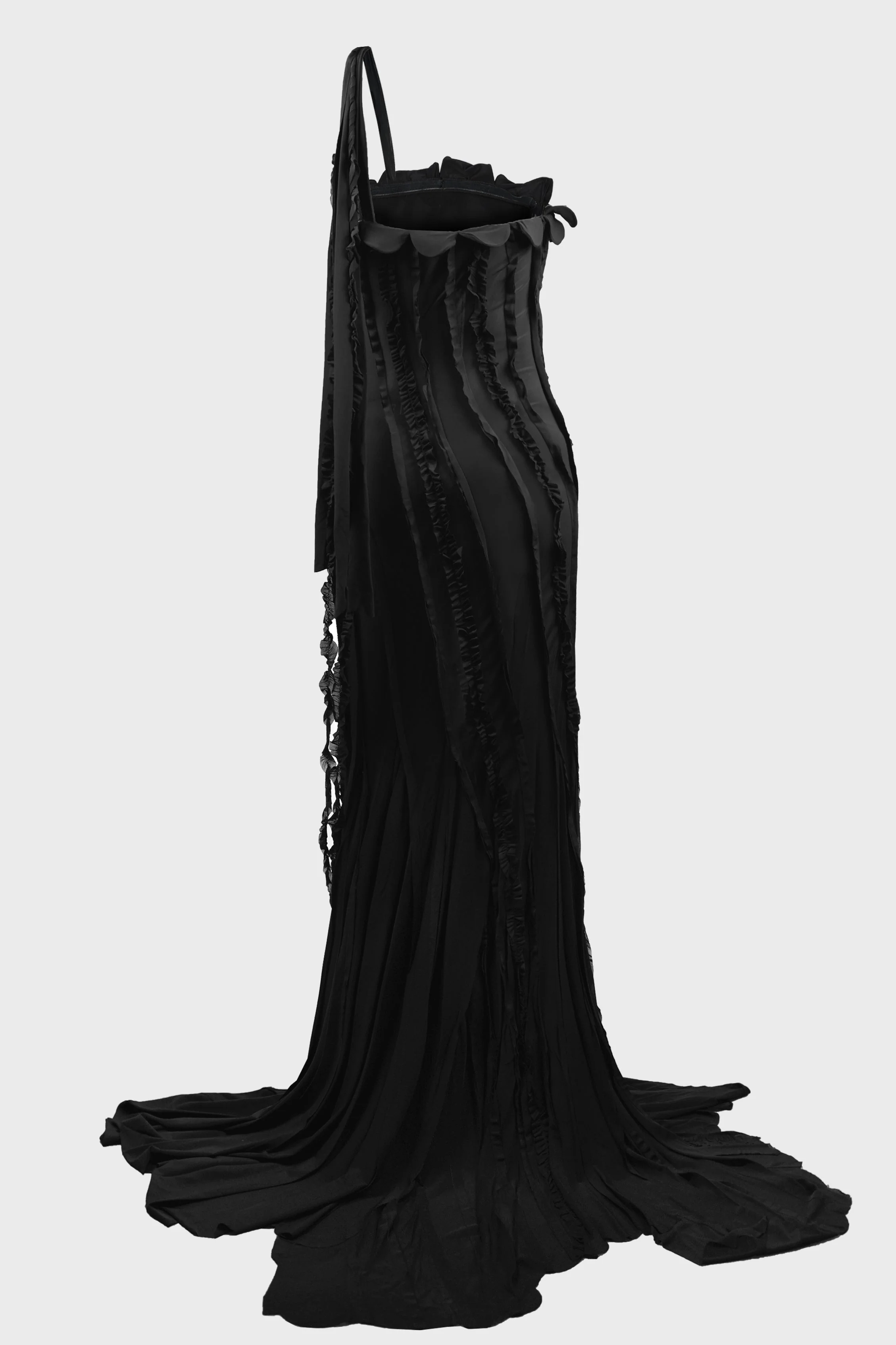 ONE-SHOULDER DRESS IN JERSEY WITH INLAYS - Image 3
