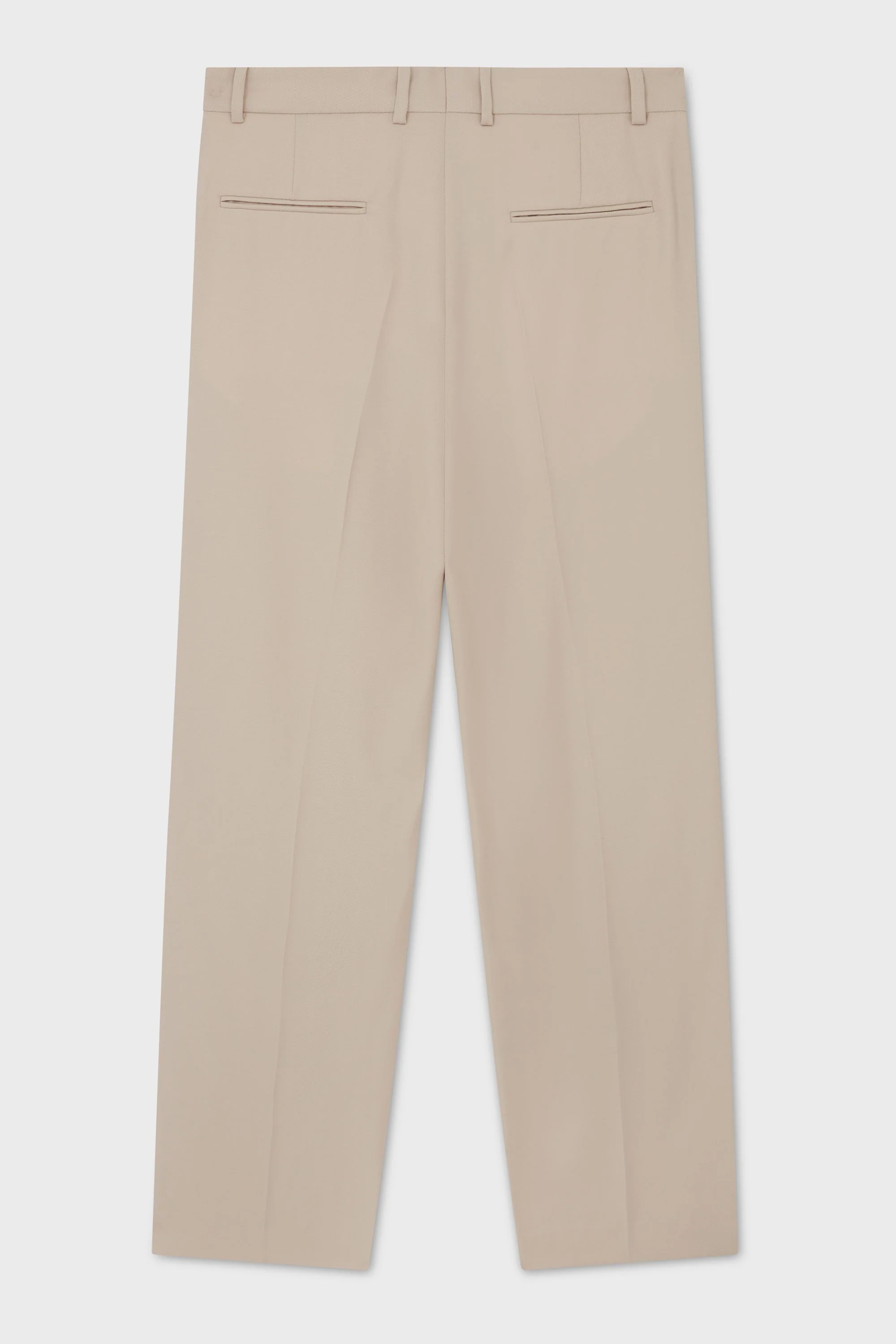 CLASSIC TROUSERS WITH PLEAT FINE WOOL BEIGE - Image 3