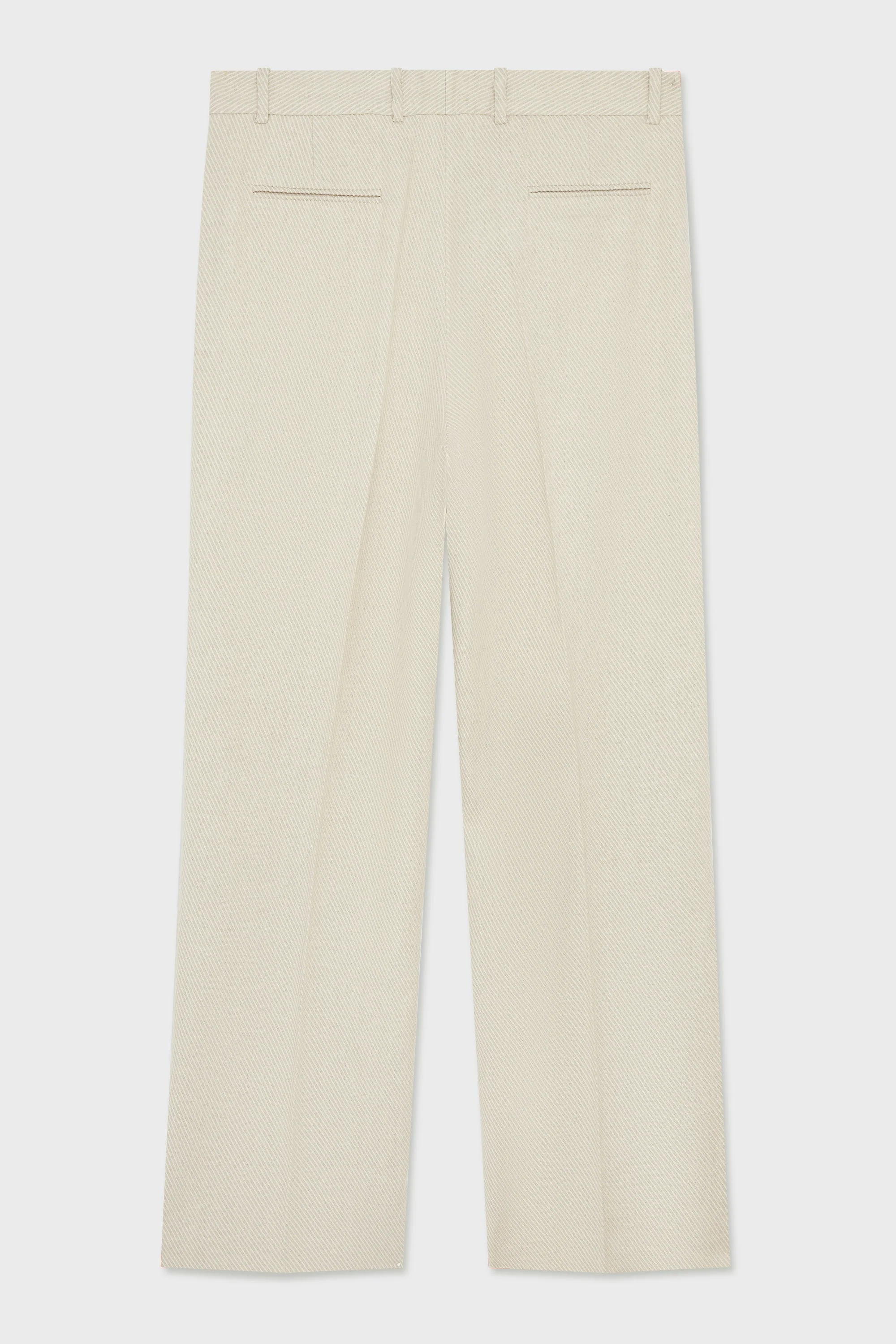 CLASSIC TROUSERS WHITH PLEAT LINEN TWILL SAND - Image 2