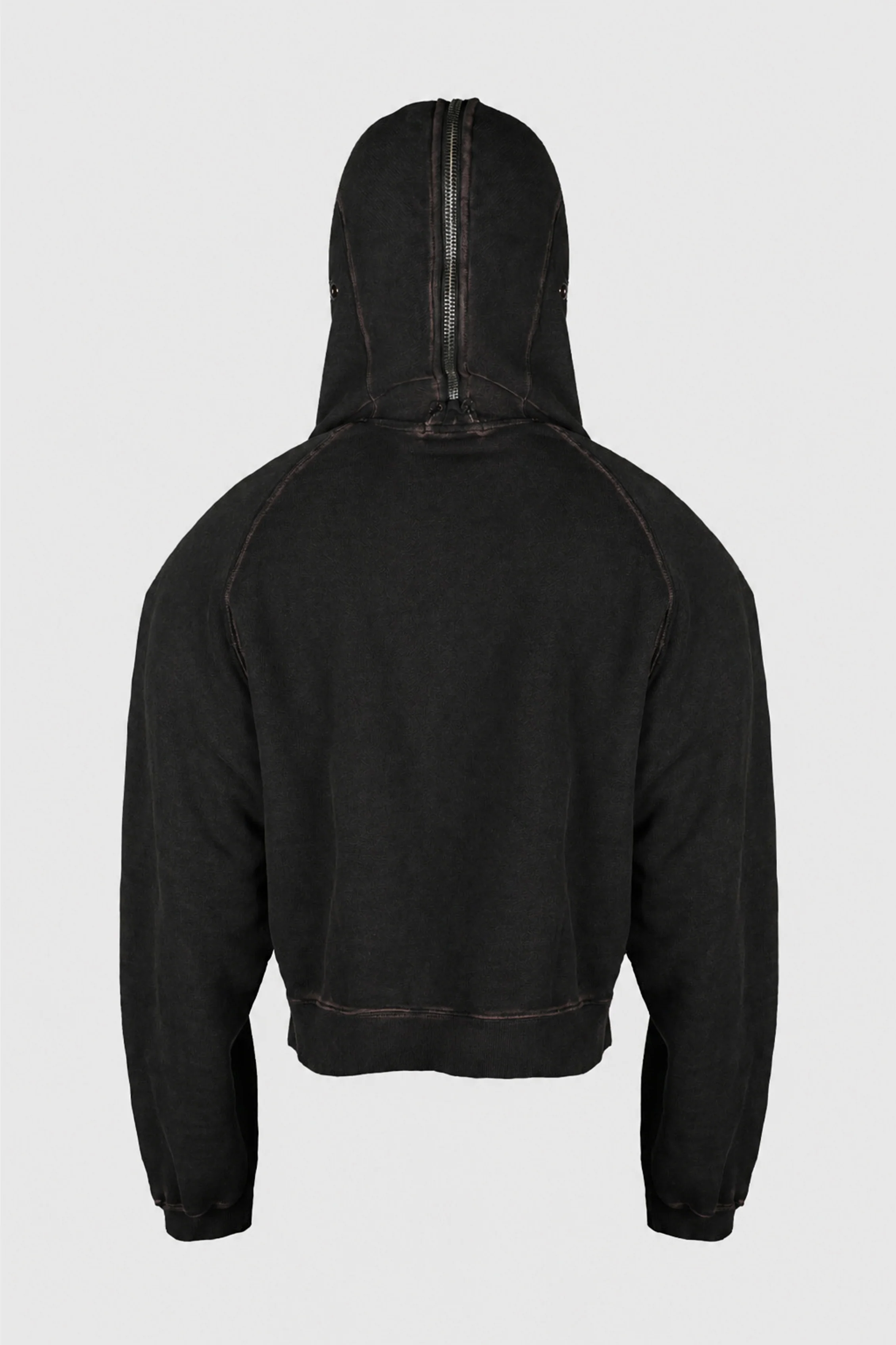 BULK SHOULDER GLADIATOR ZIP-UP HOODIE BLACK - Image 2