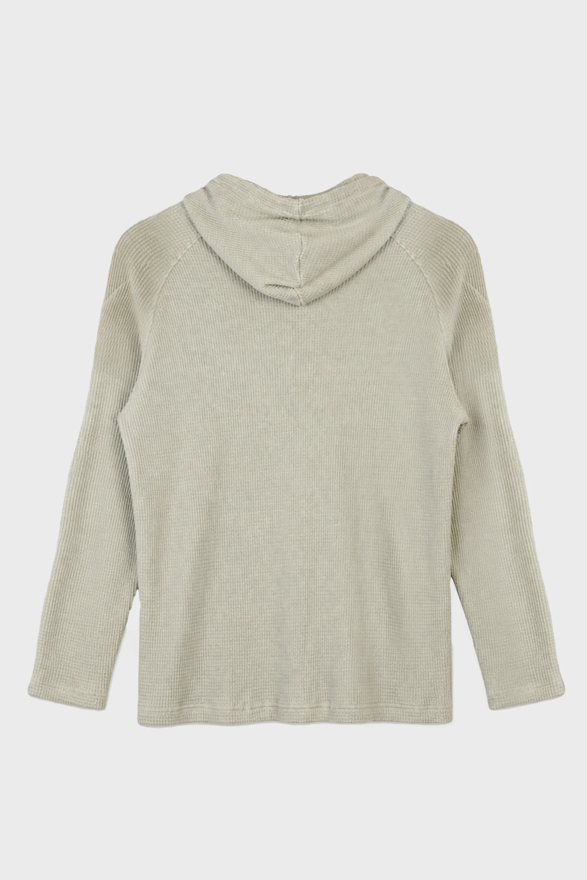 BULK SHOULDER WAFFLE HOODIE KHAKI - Image 2