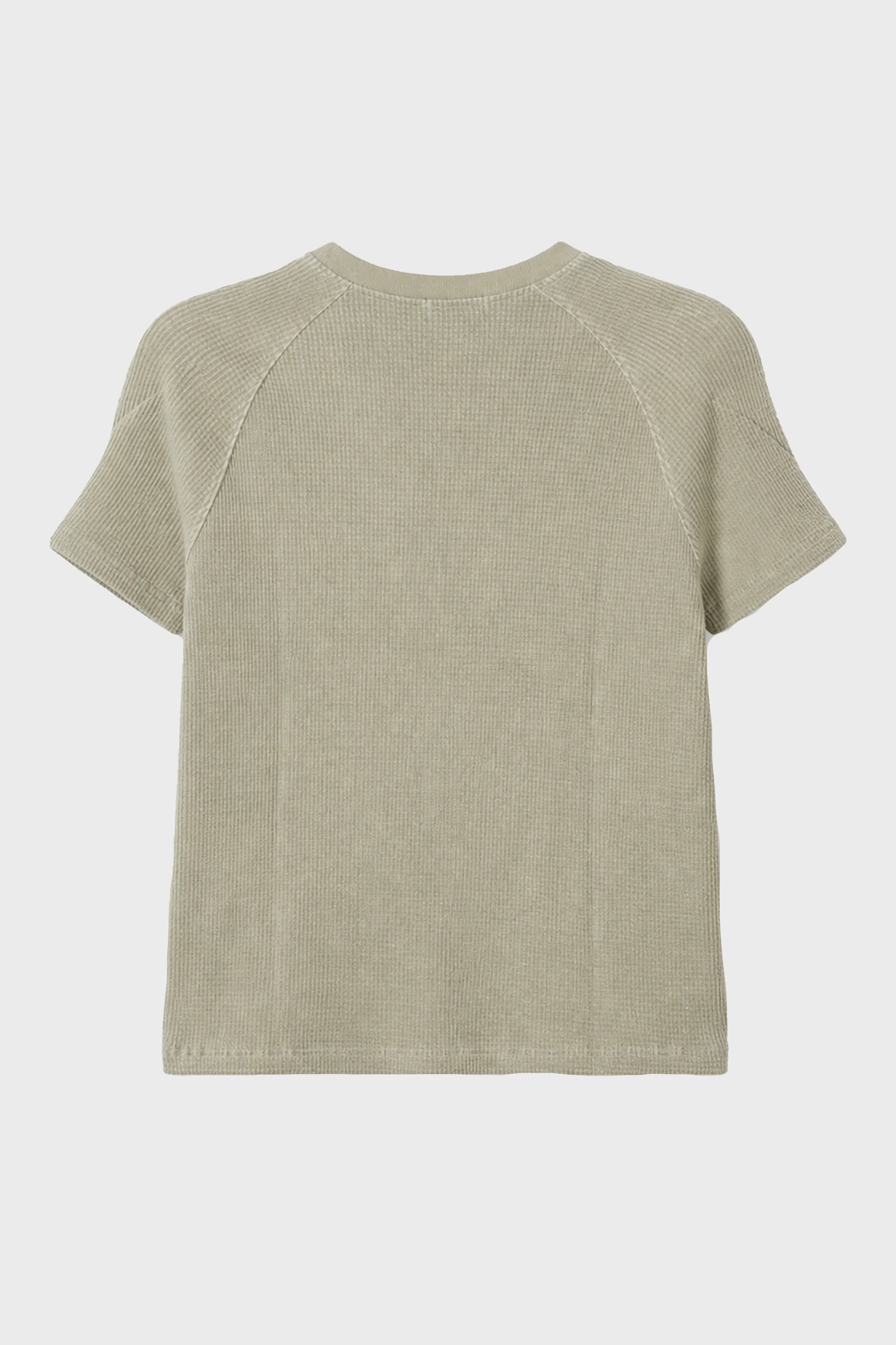 BULK SHOULDER WAFFLE T-SHIRT KHAKI - Image 2