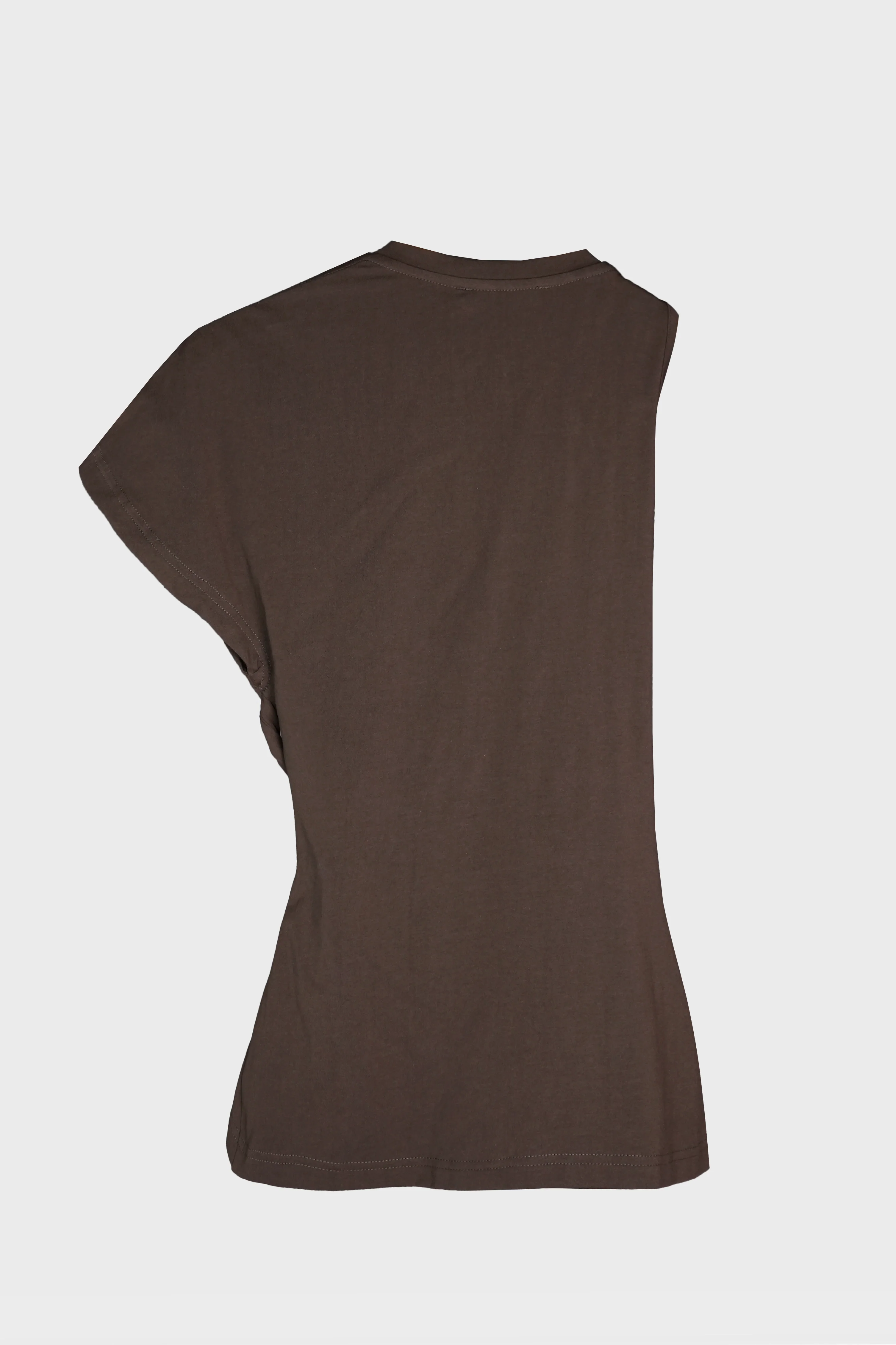 CRYSTAL PENDANT TWISTED JERSEY TEE UMBER - Image 3