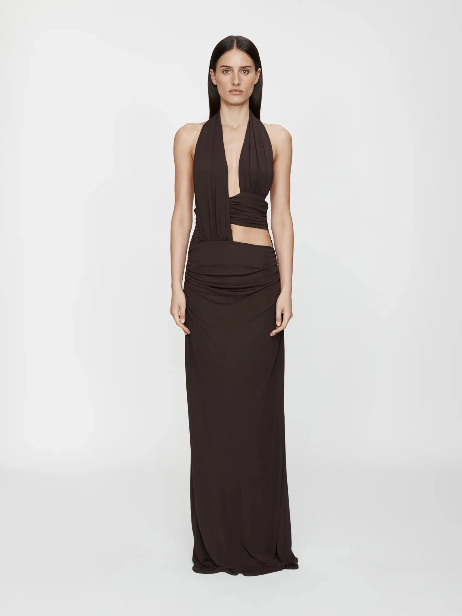 DRAPED CUMMERBUND JERSEY DRESS - Image 2