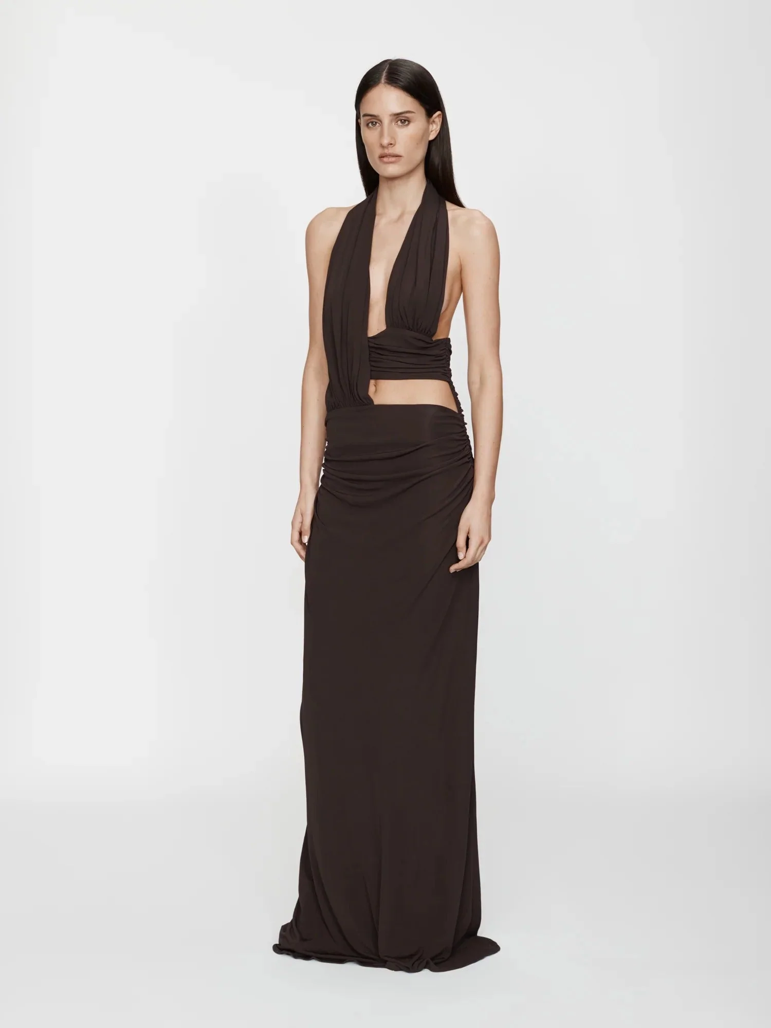DRAPED CUMMERBUND JERSEY DRESS - Image 5