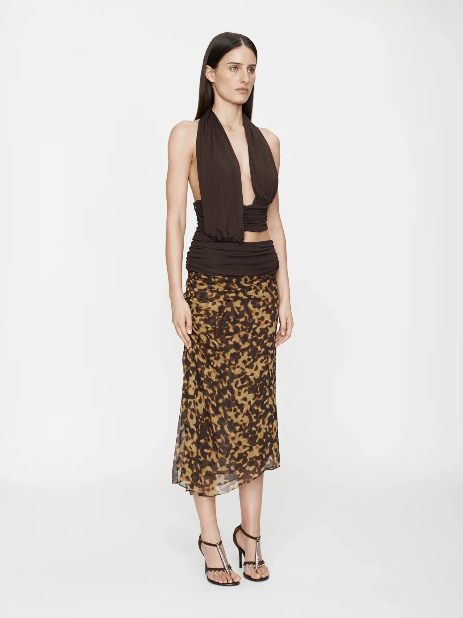 DRAPED CUMMERBUND JERSEY TOP - Image 5