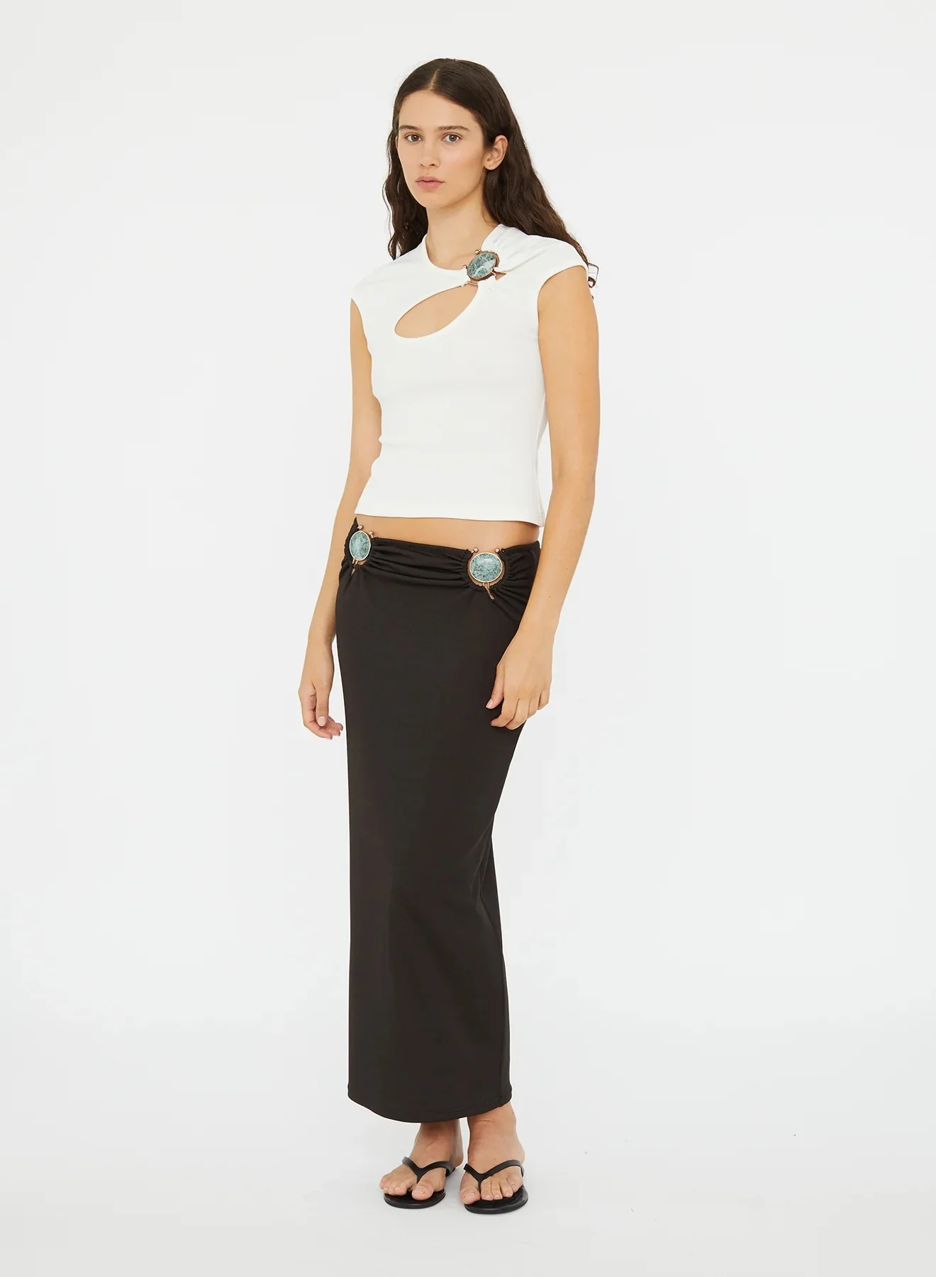 MINERAL STONE RUCHED SKIRT - Image 5