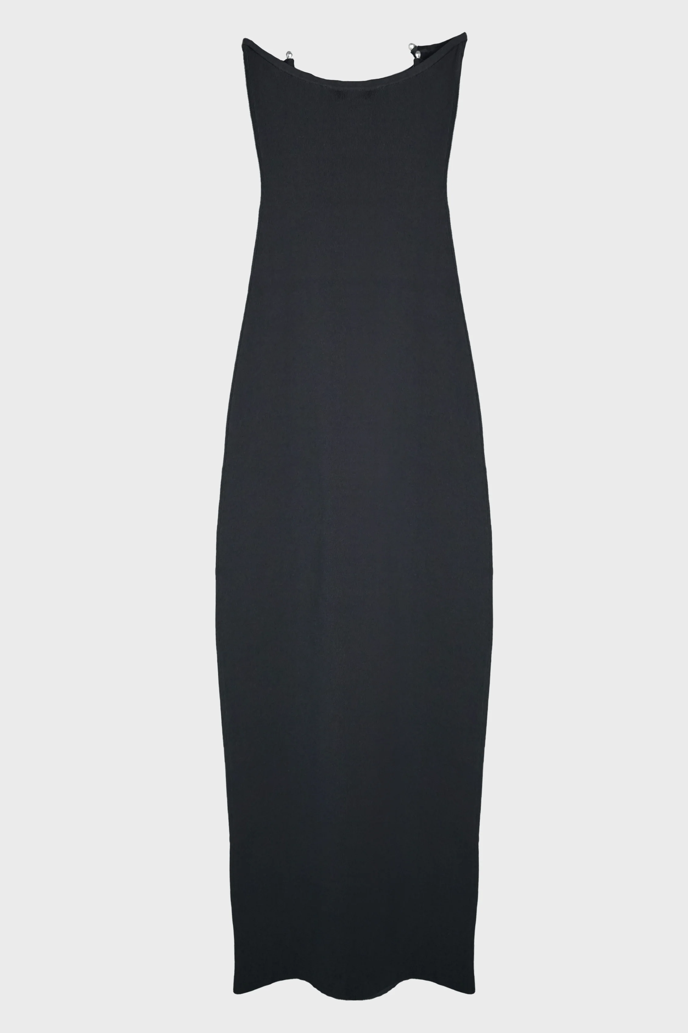 ODESSA ARCED COLUMN KNIT DRESS BLACK - Image 3
