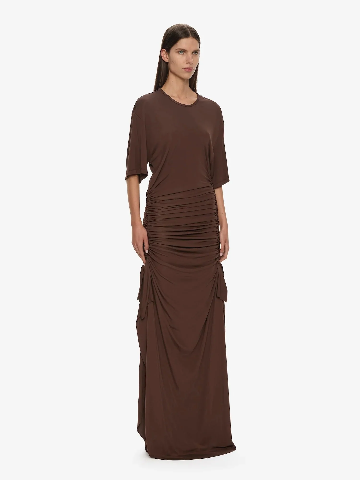 SHIBARI JERSEY RUCHE TEE DRESS - Image 5