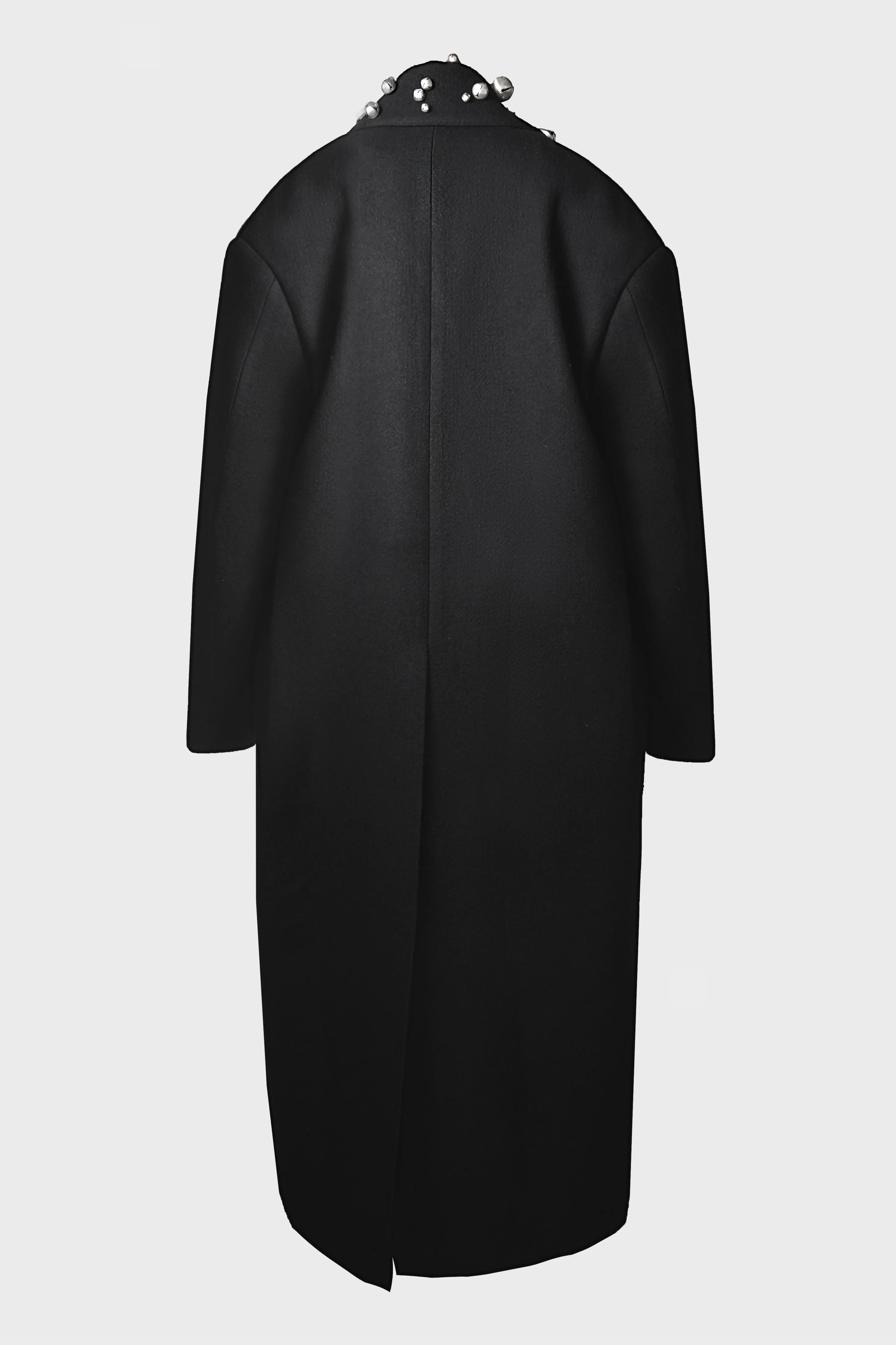 BLACK WOOL COAT (WITH BELLS) - Image 2