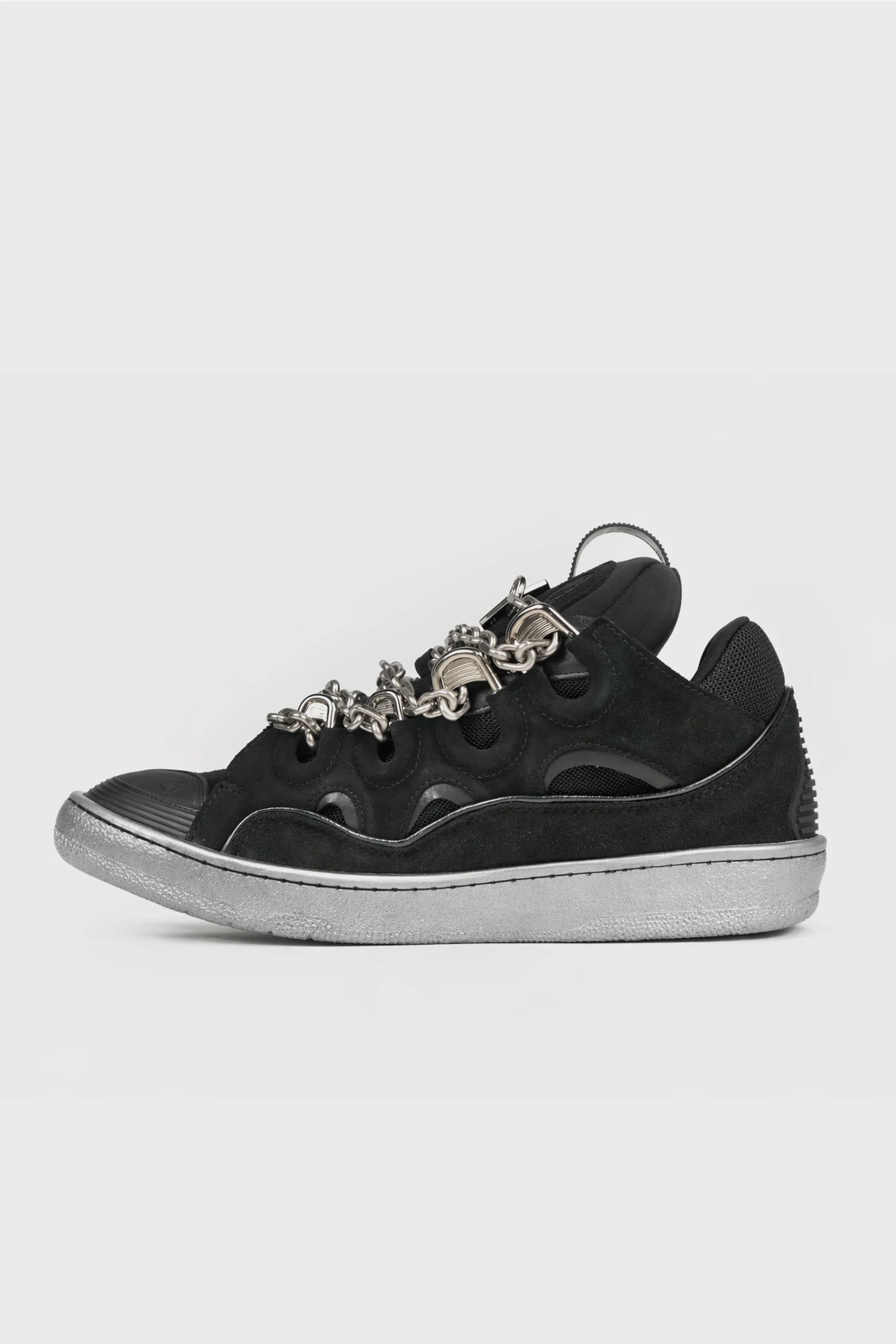 CURB SNEAKERS BLACK/SILVER - Image 3