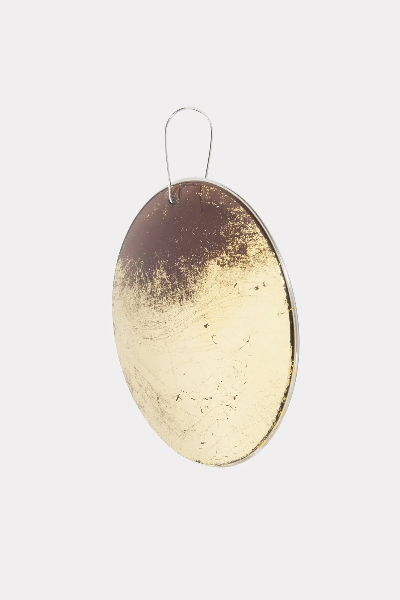 Brown Gold message Earring - Image 3