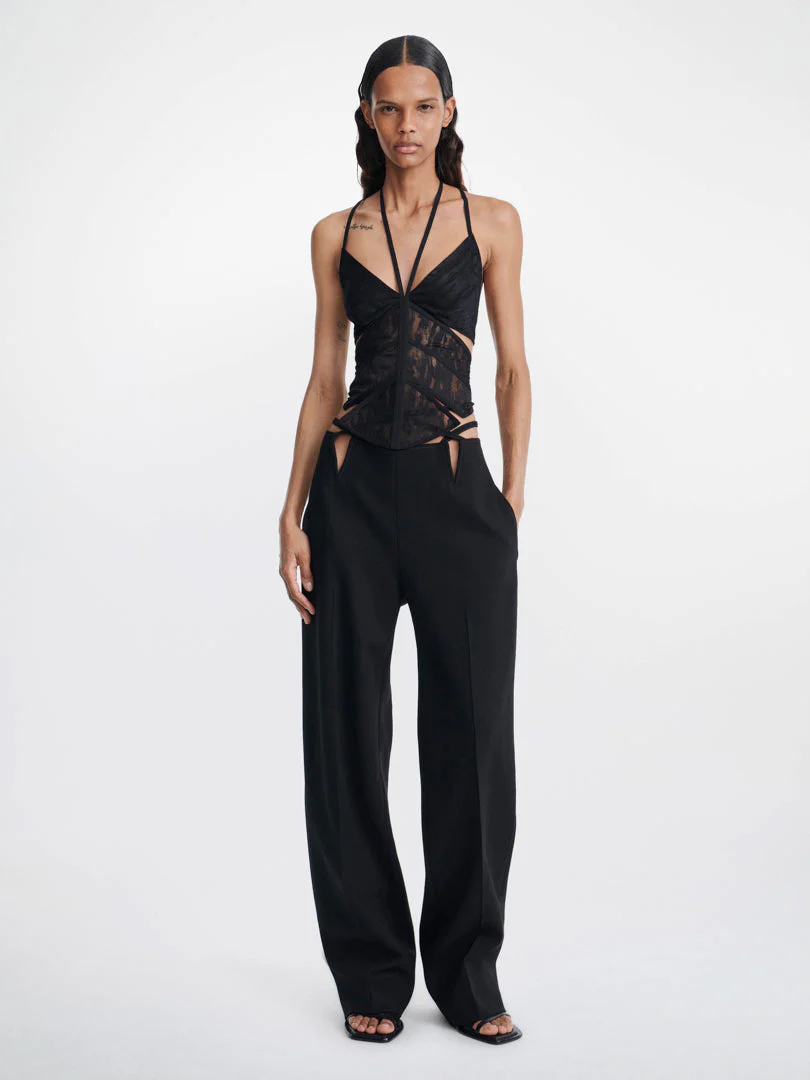 BLACK CAMO LACE CORSET - Image 4
